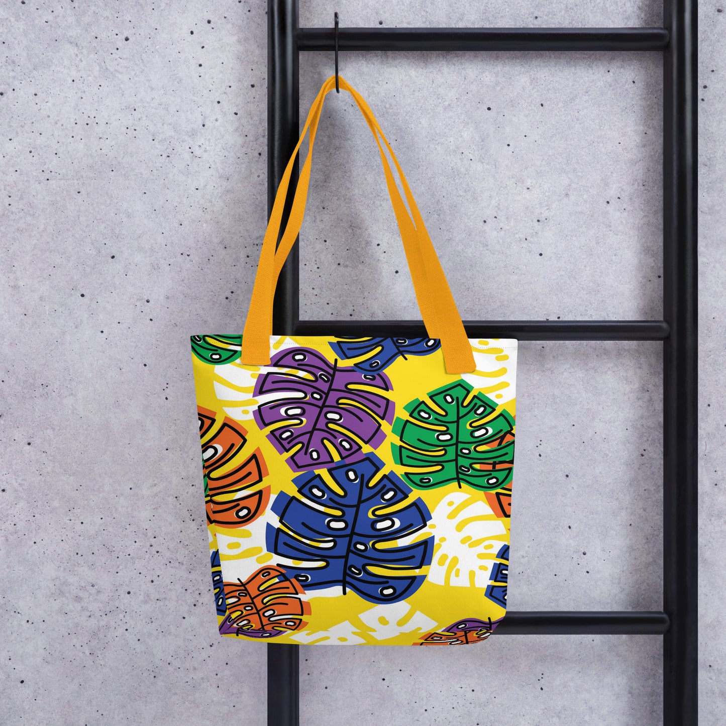 Yellow Tropical Tote Bag