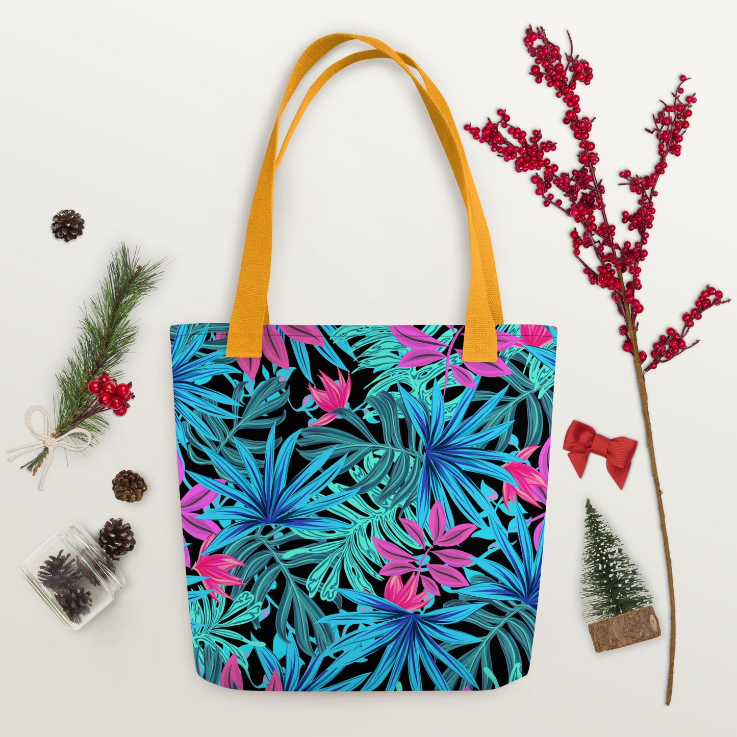 Blue Tropical Tote Bag