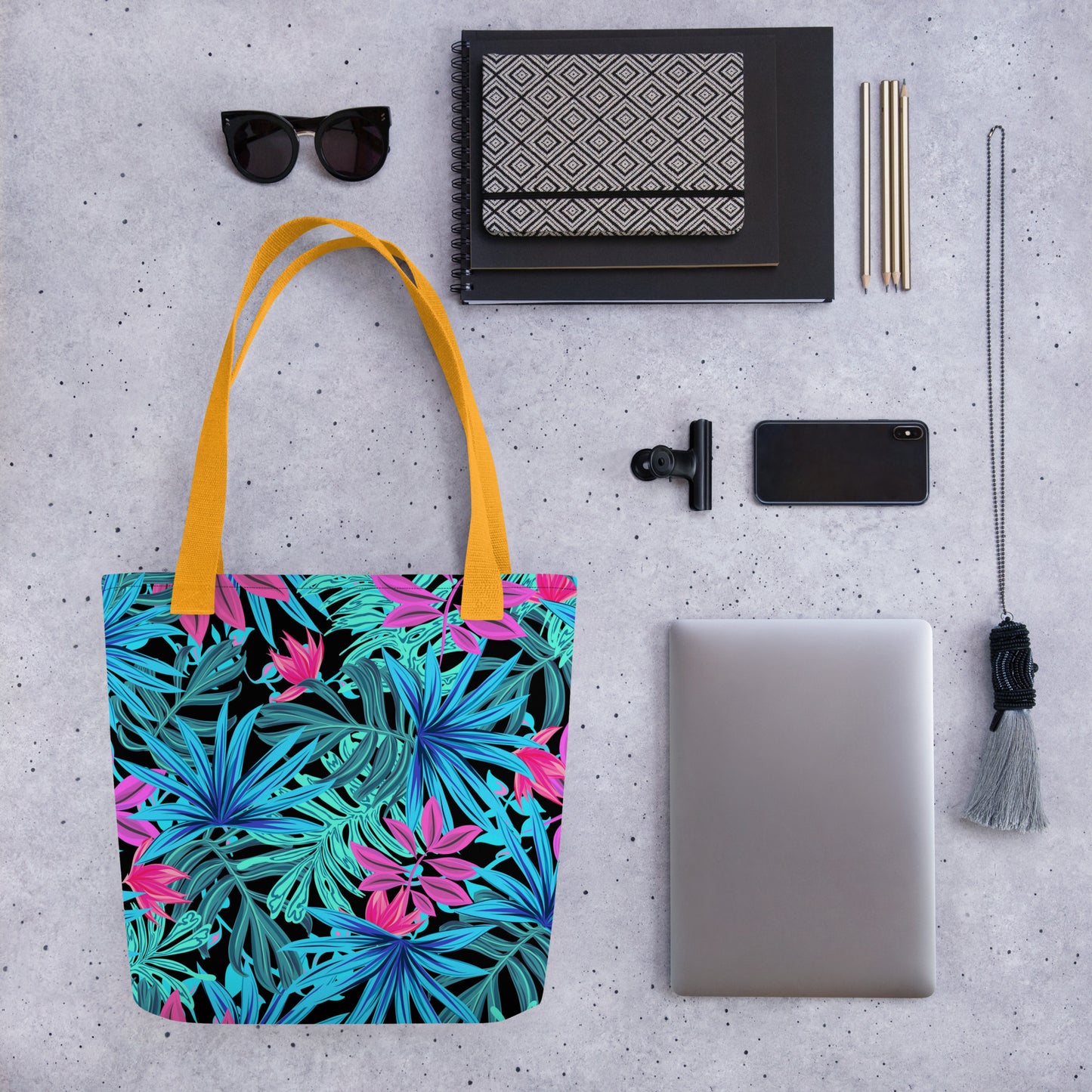 Blue Tropical Tote Bag