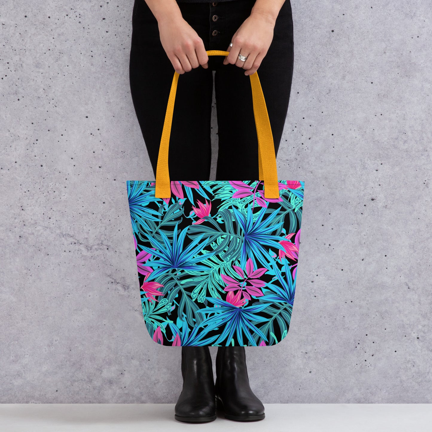 Blue Tropical Tote Bag