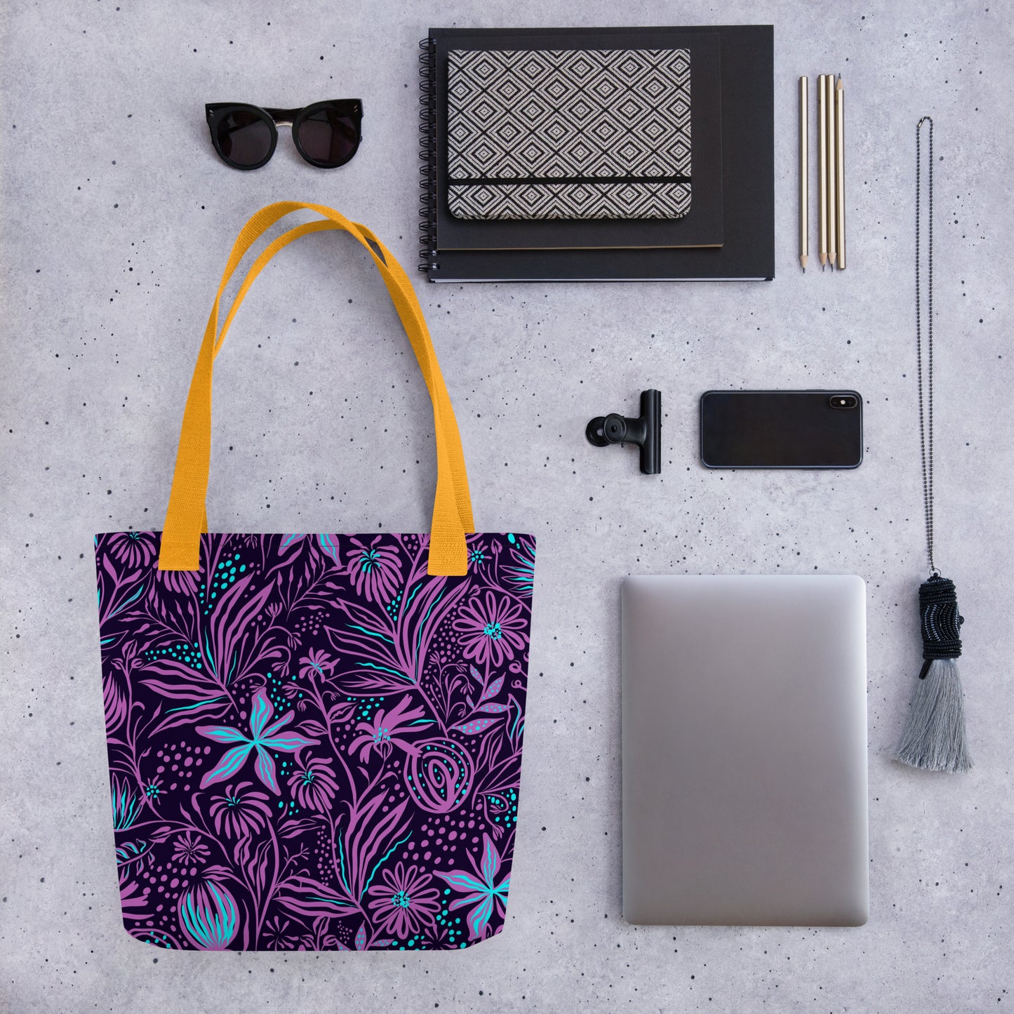 Purple Tropical Tote Bag