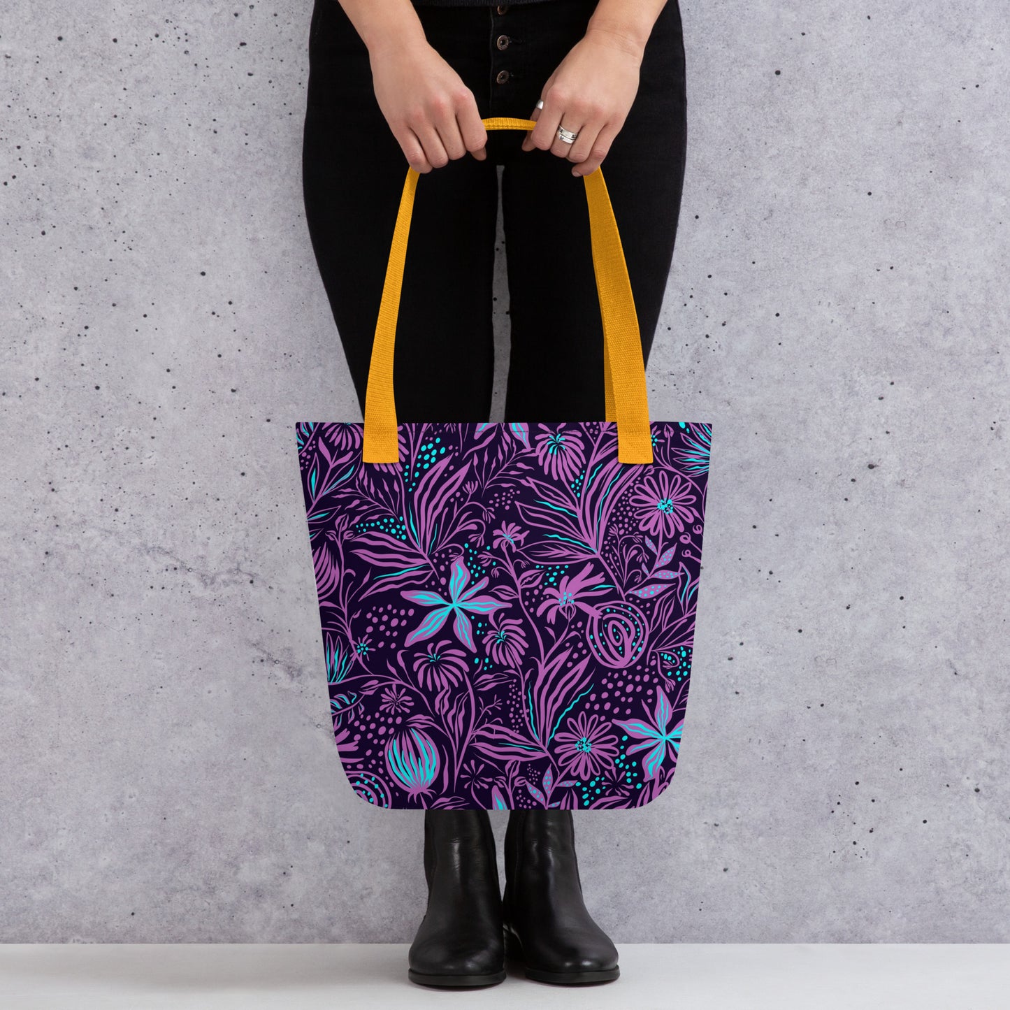 Purple Tropical Tote Bag