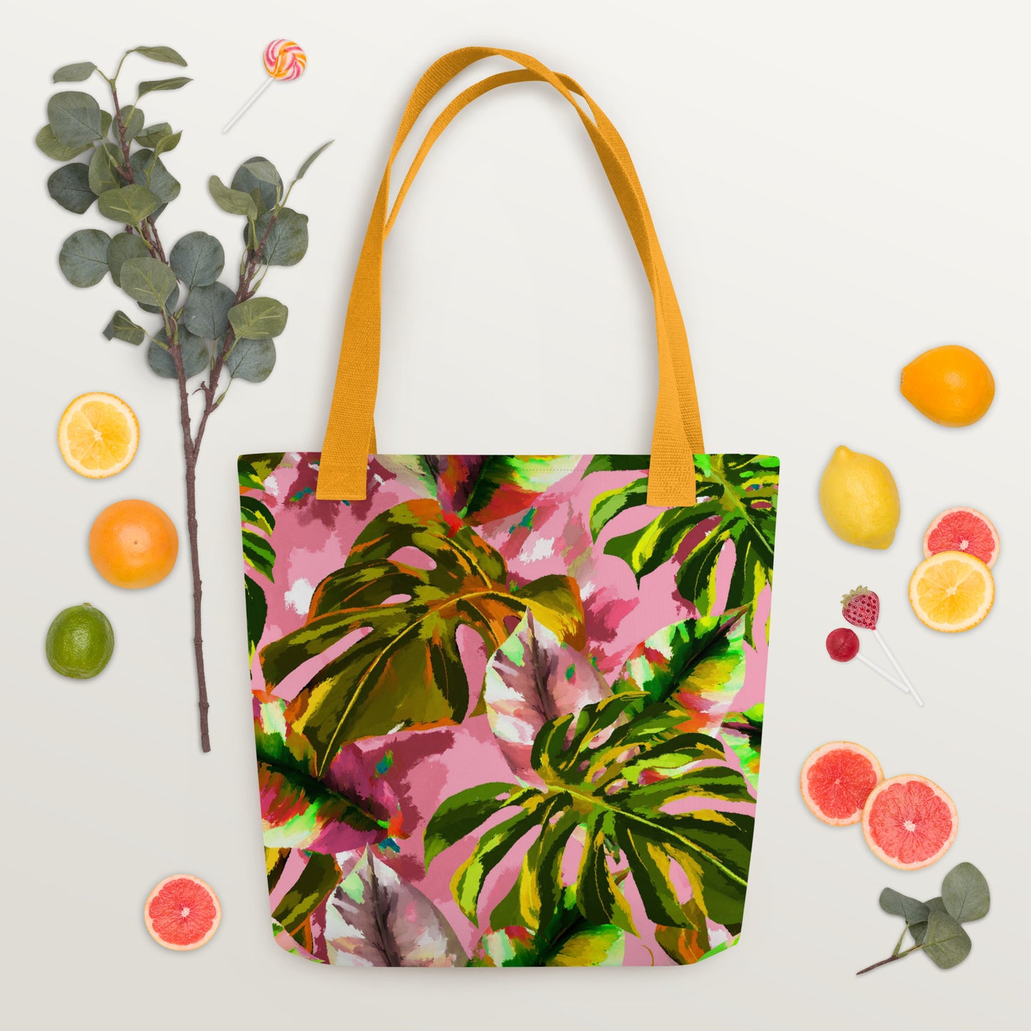 Pink Tropical Tote Bag