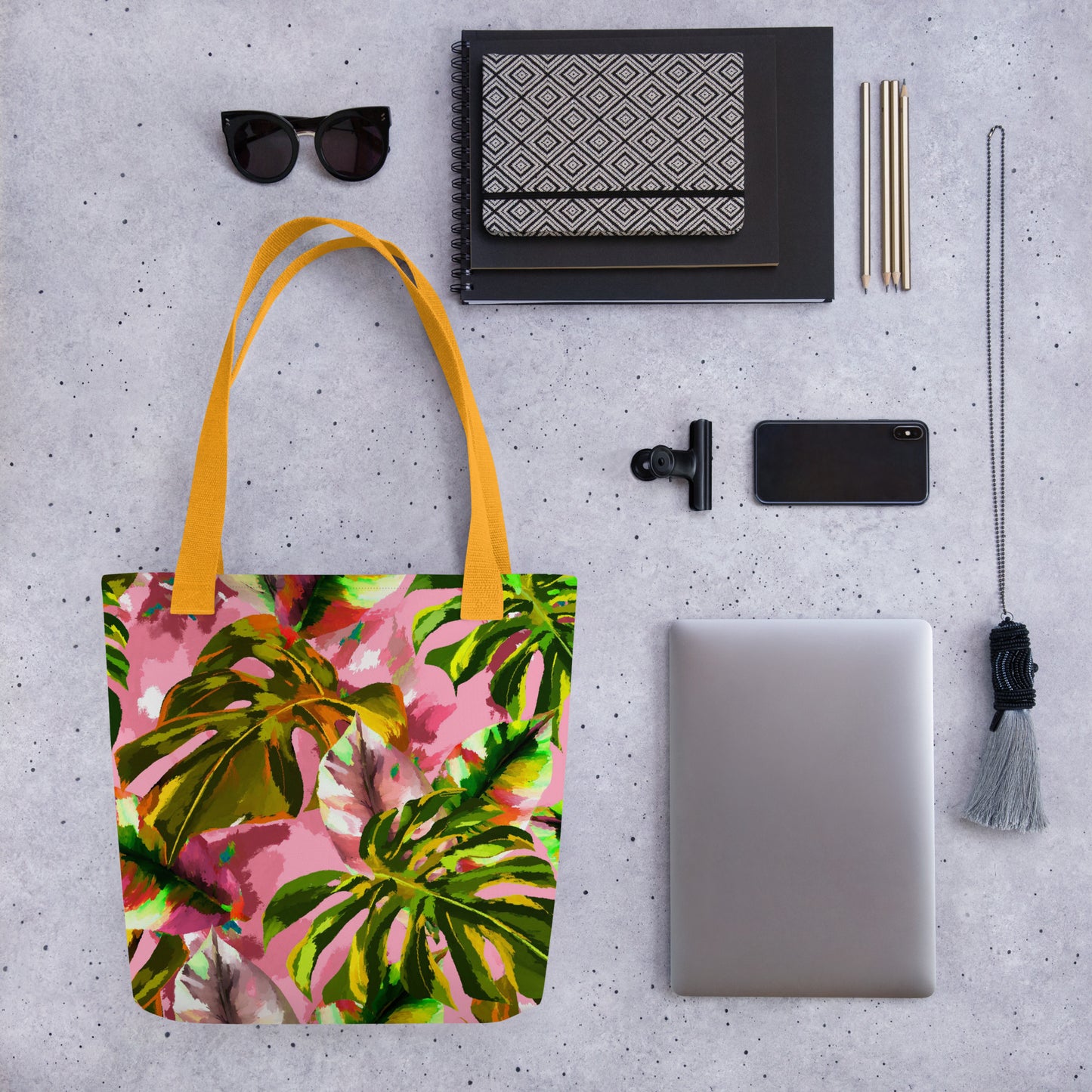 Pink Tropical Tote Bag