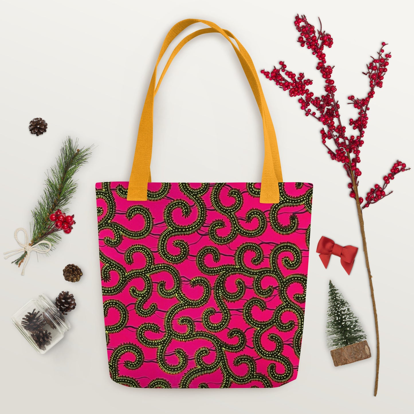 Pink Ankara Tote Bag