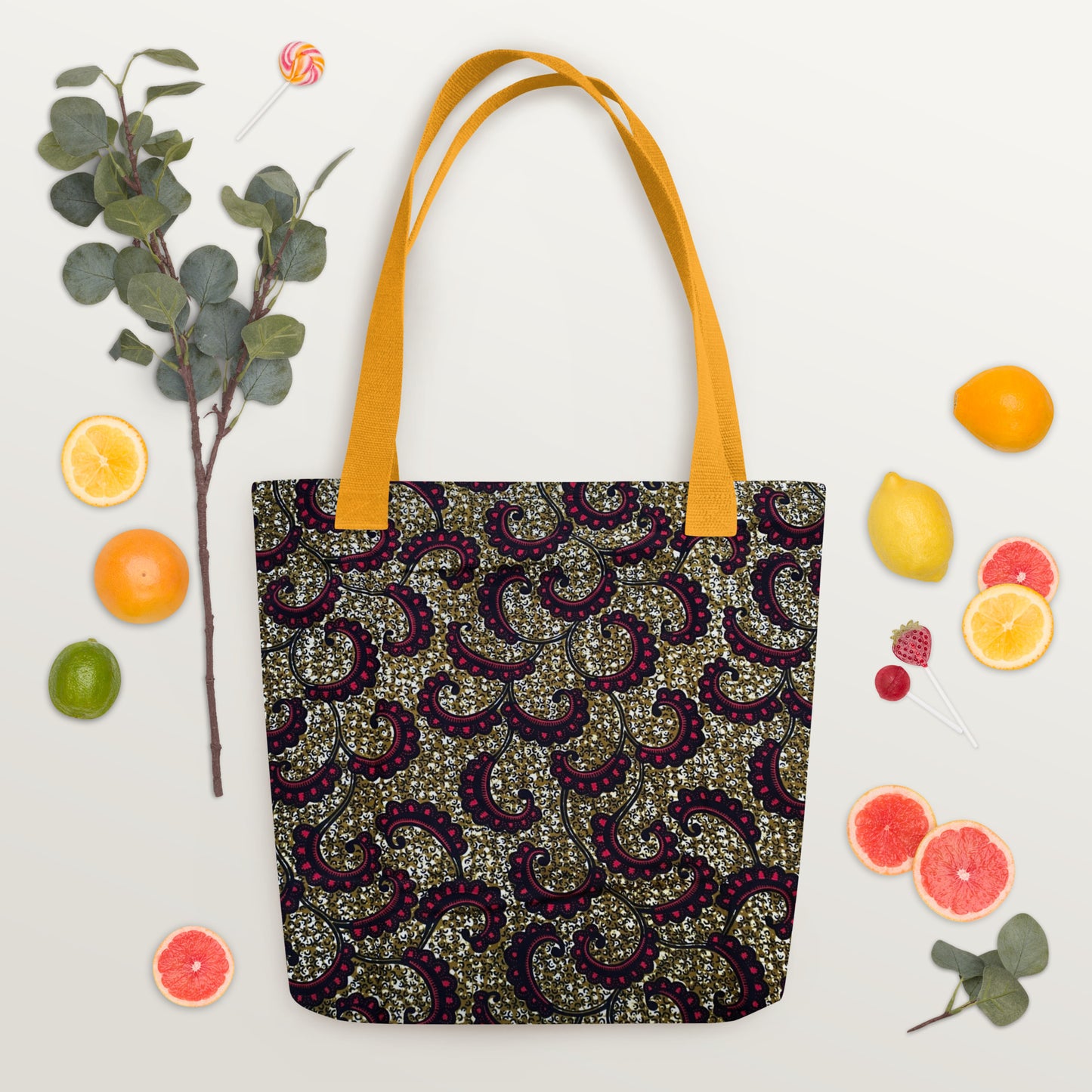 Burgundy Brown Tote Bag