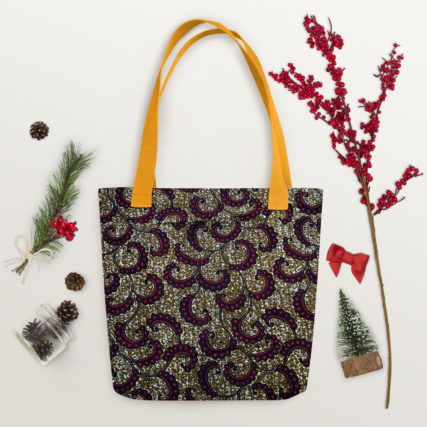 Burgundy Brown Tote Bag