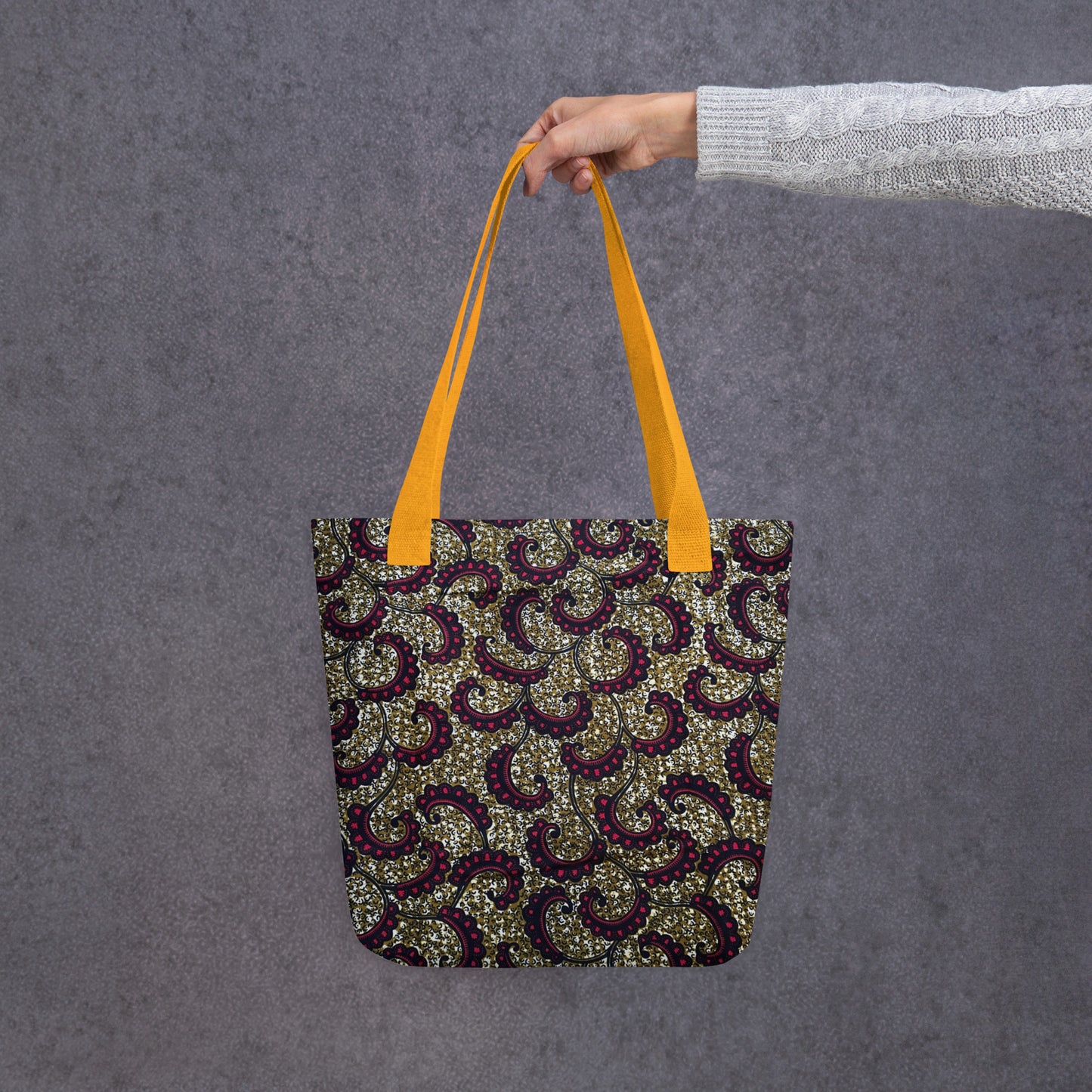 Burgundy Brown Tote Bag