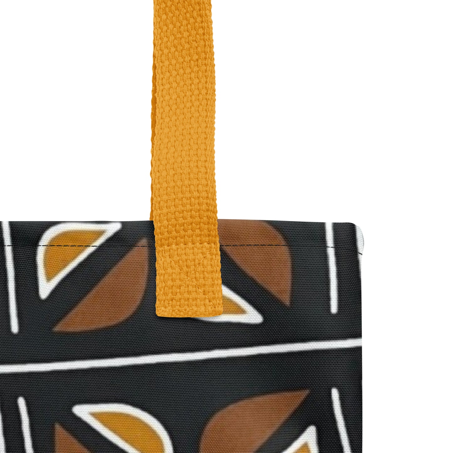 Ladies Black Brown Ankara Tote Bag