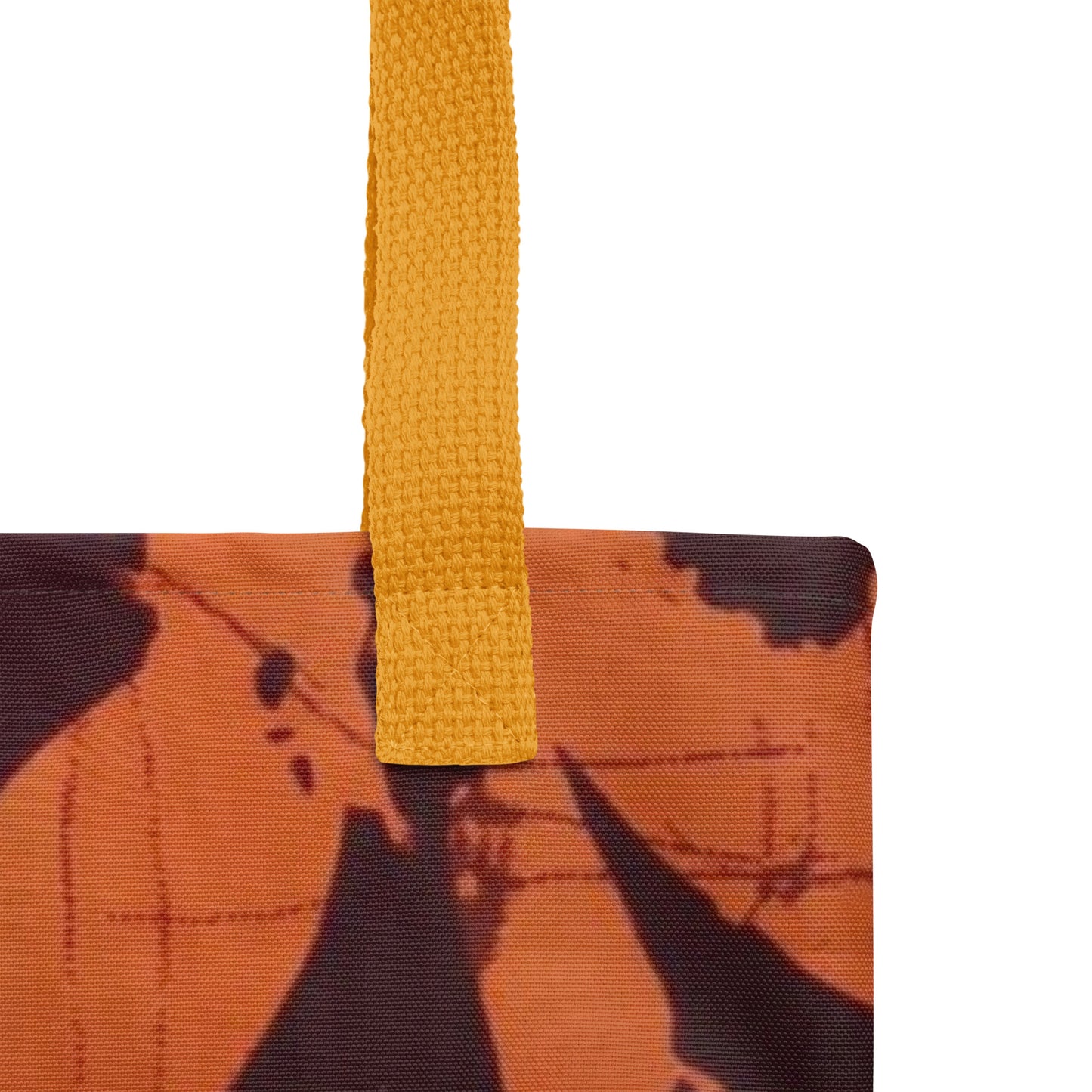 Orange Print Tote Bag