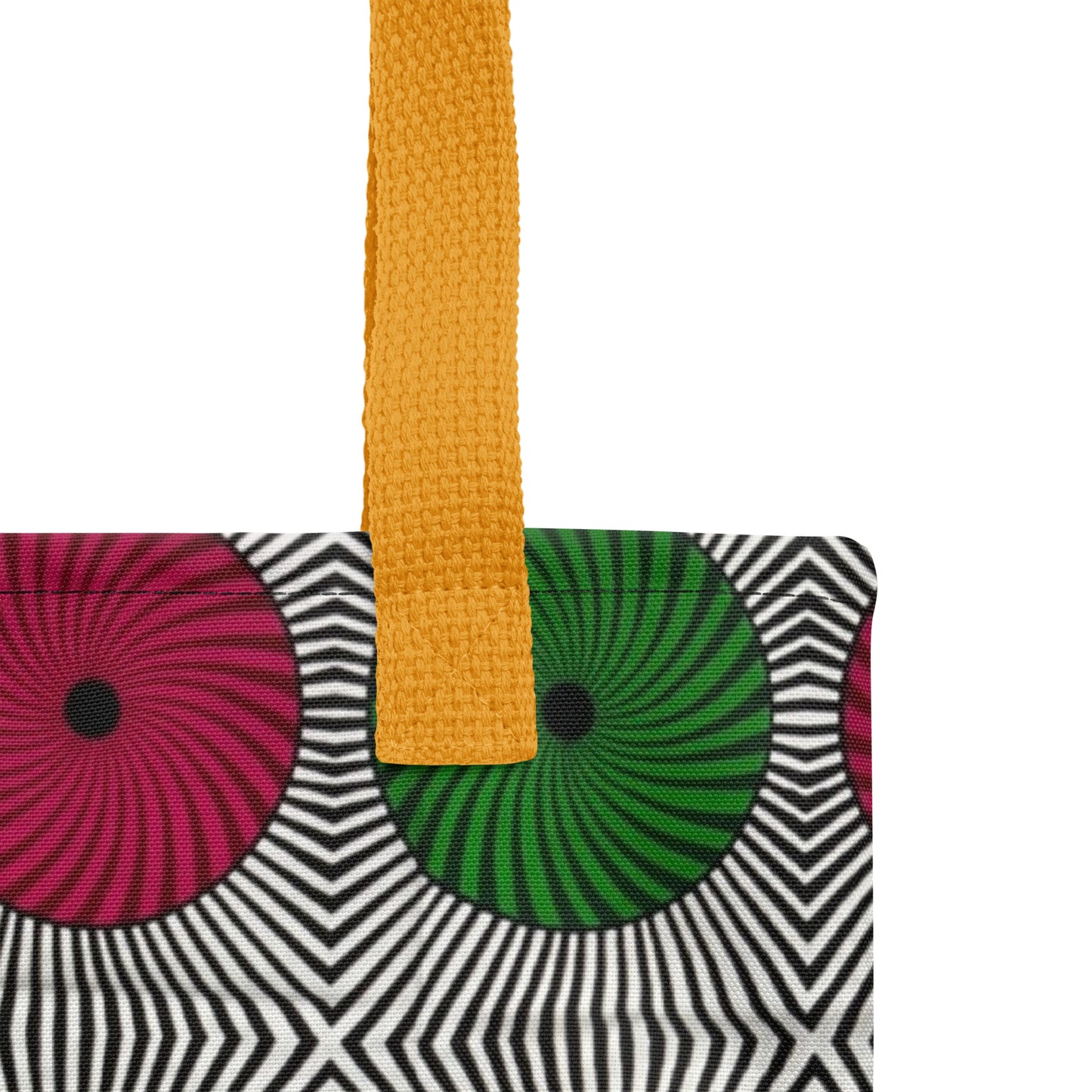 Red Green Circles Tote Bag