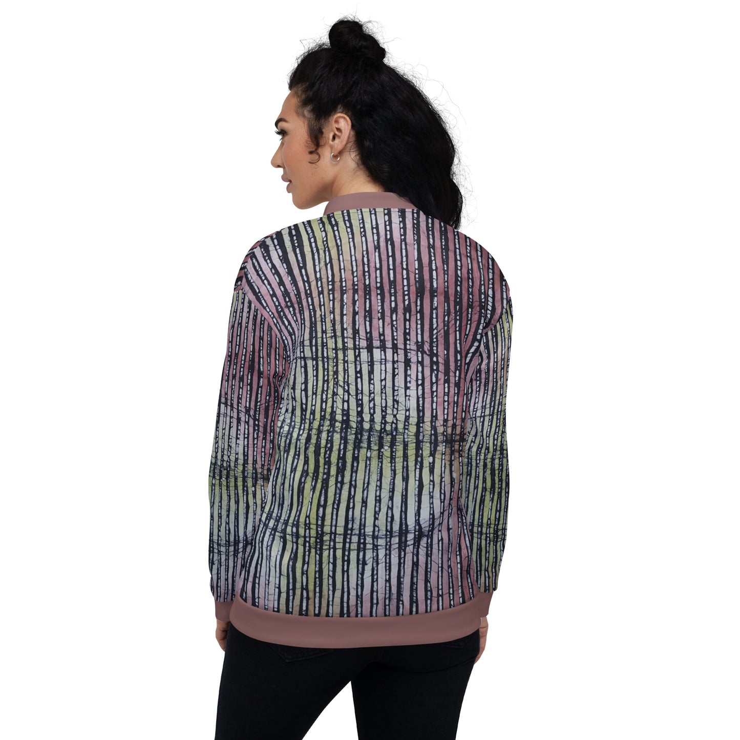 Candy Lines Adire Unisex Bomber Jacket