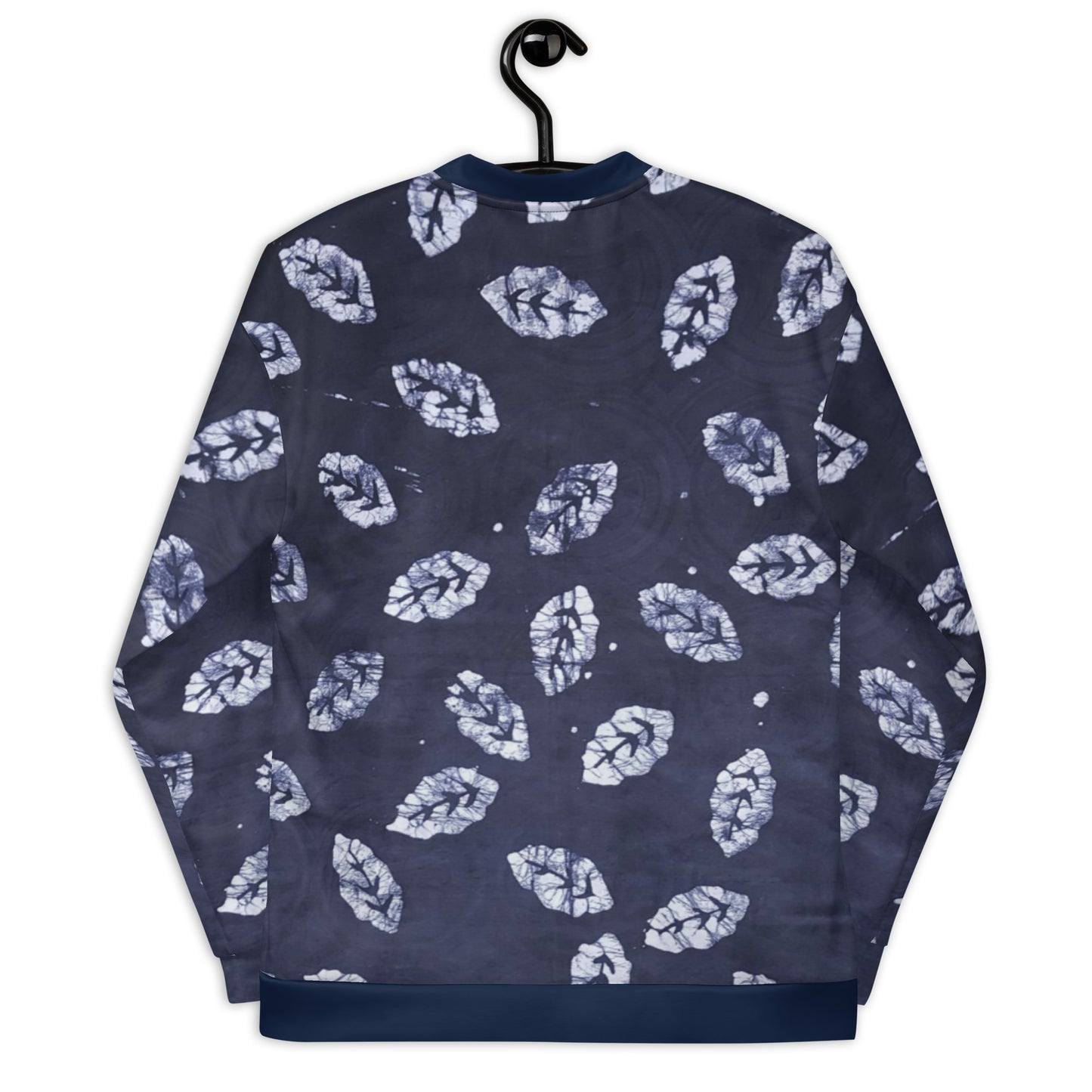 Indigo Leaf Adire Unisex Bomber Jacket