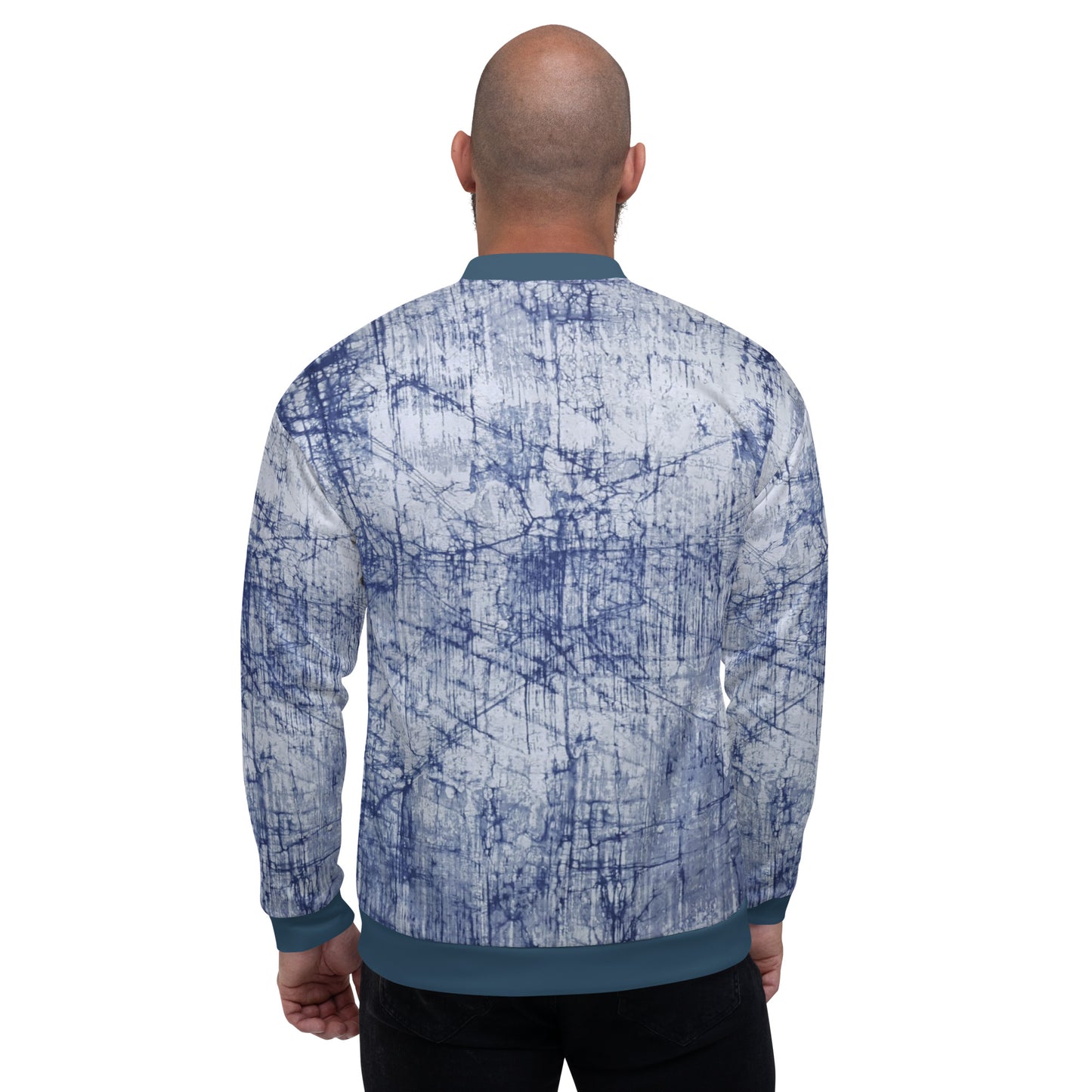 Blue Marble Adire Unisex Bomber Jacket