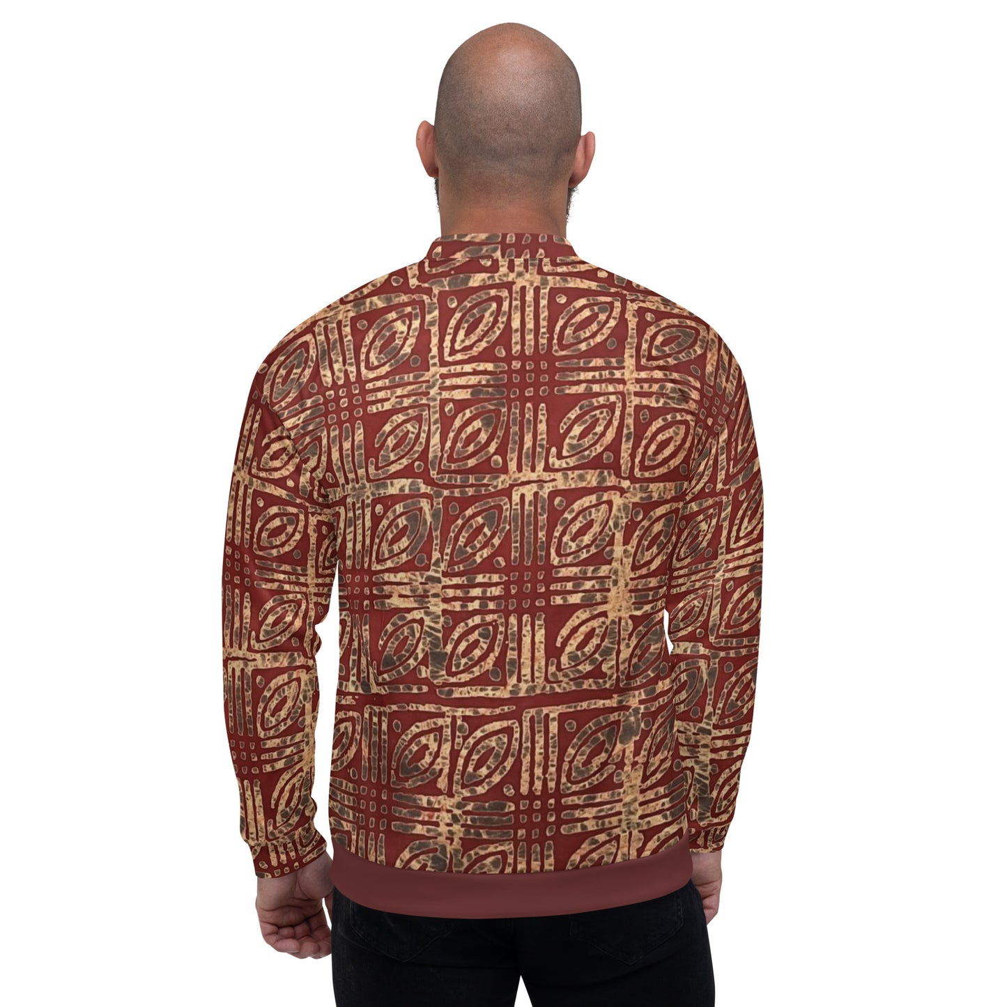 Copper & Gold Adire Unisex Bomber Jacket