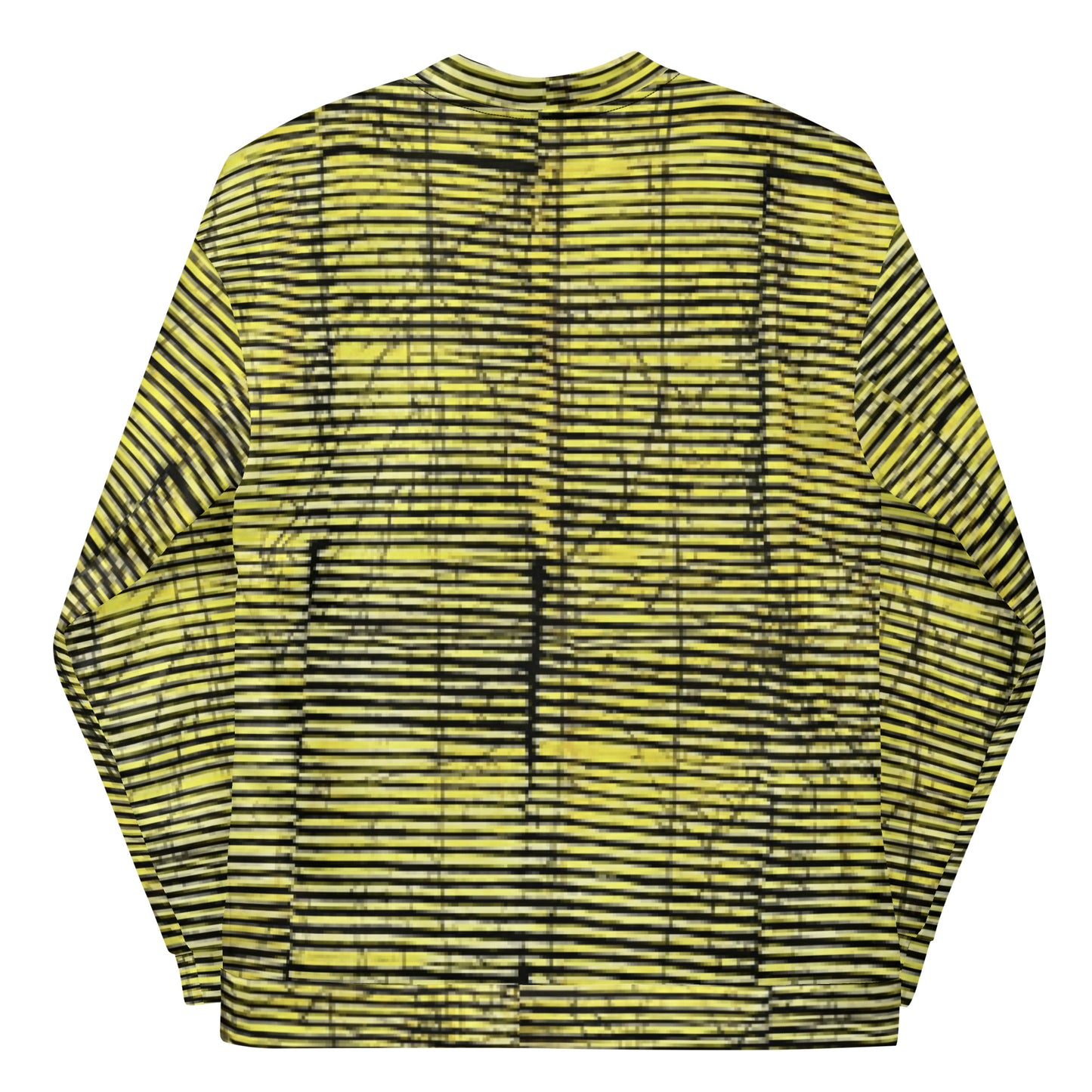 Yellow Black Stripes Adire Unisex Bomber Jacket