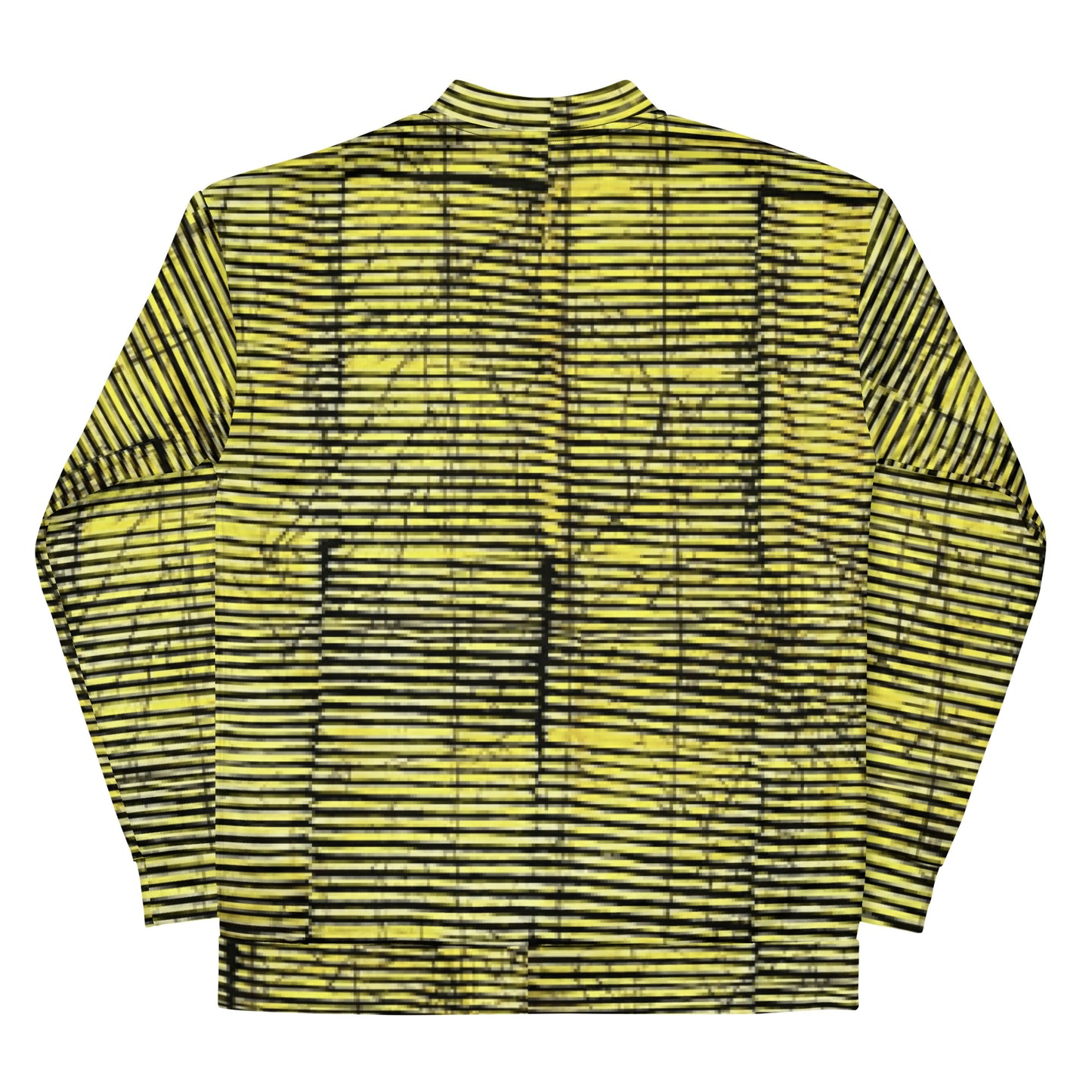 Yellow Black Stripes Adire Unisex Bomber Jacket