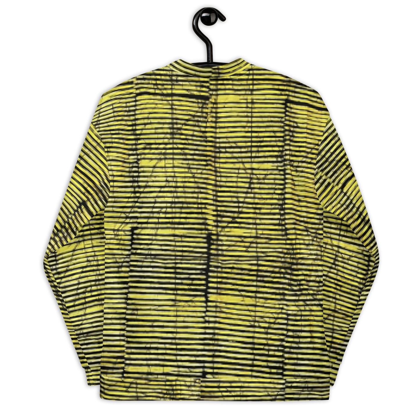 Yellow Black Stripes Adire Unisex Bomber Jacket