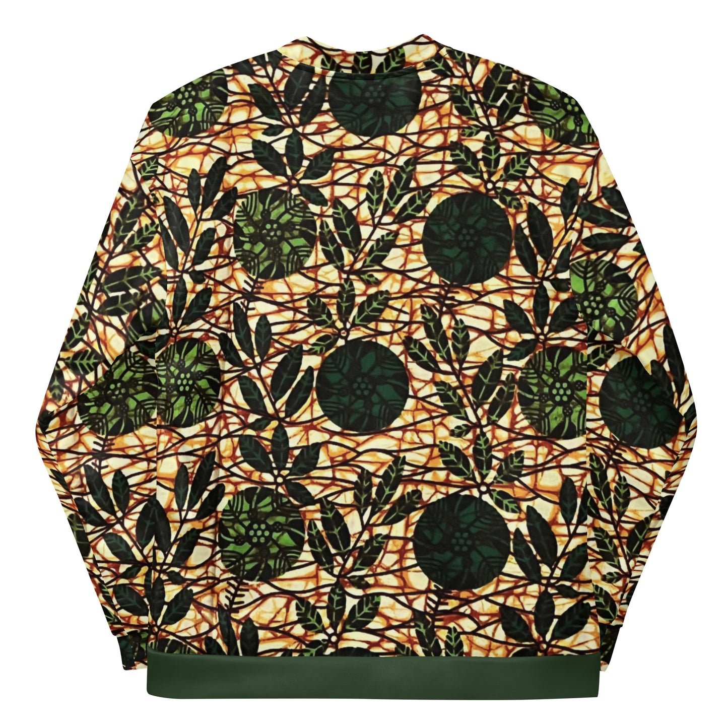 Green Leaf Wine Ankara Unisex Bomber Jacket