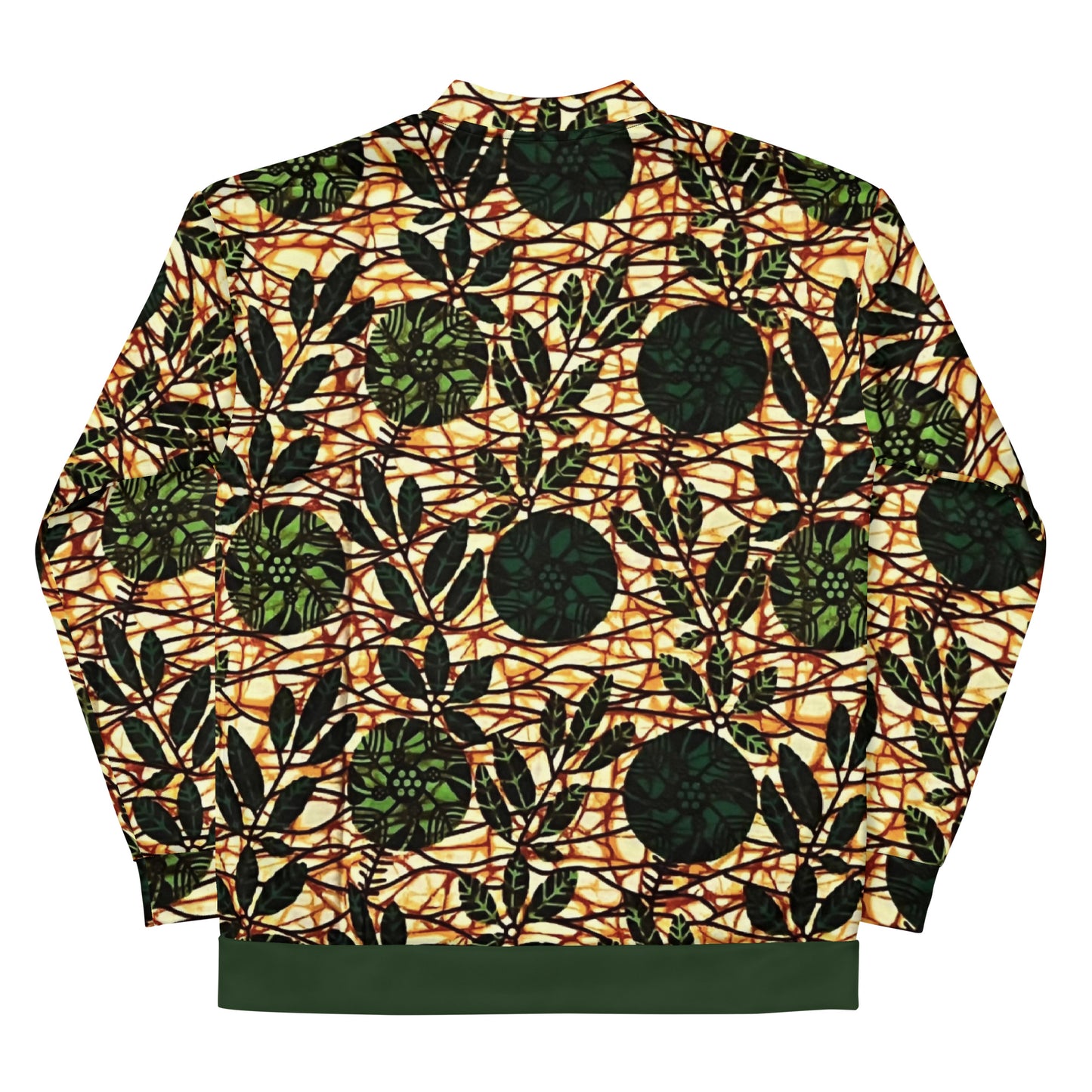 Green Leaf Wine Ankara Unisex Bomber Jacket