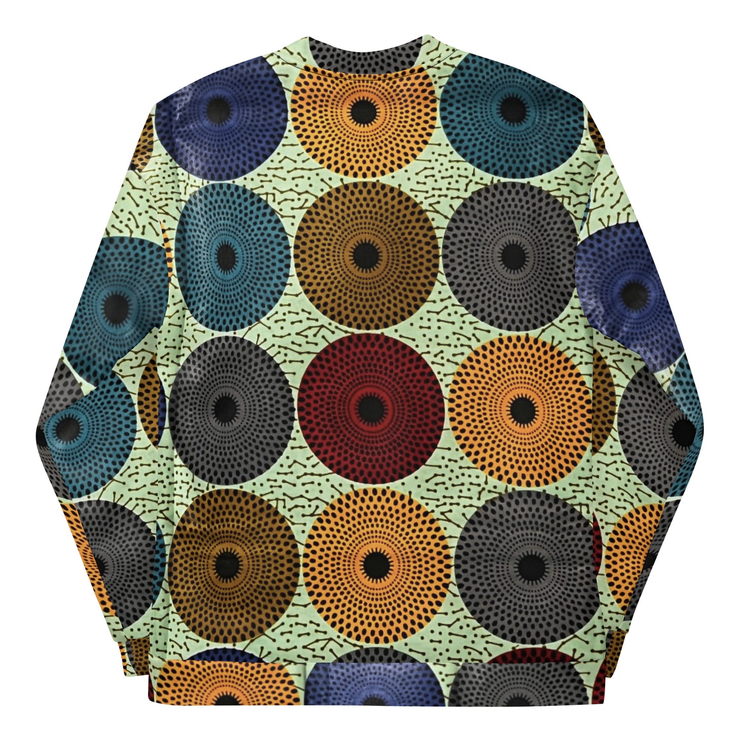 Multicolour Mandela Print Ankara Unisex Bomber Jacket