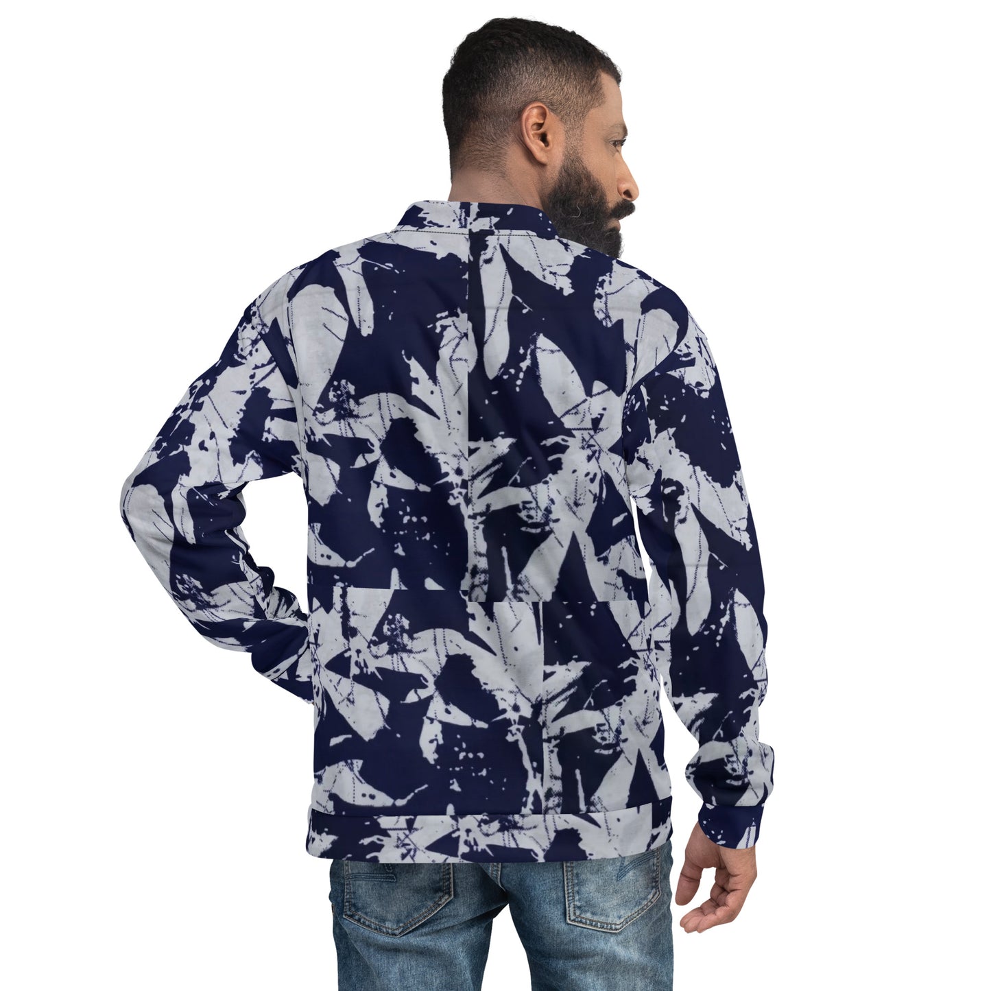 Indigo Adire Unisex Bomber Jacket