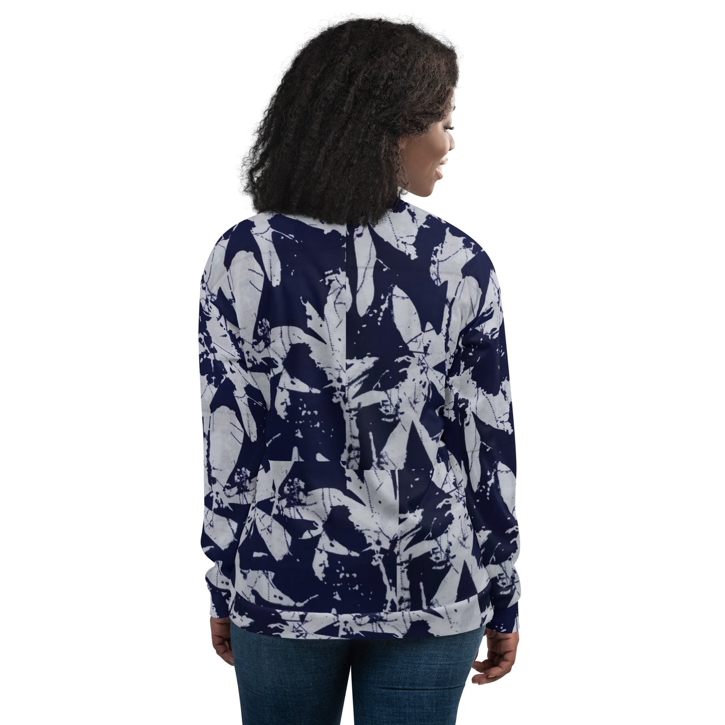 Indigo Adire Unisex Bomber Jacket