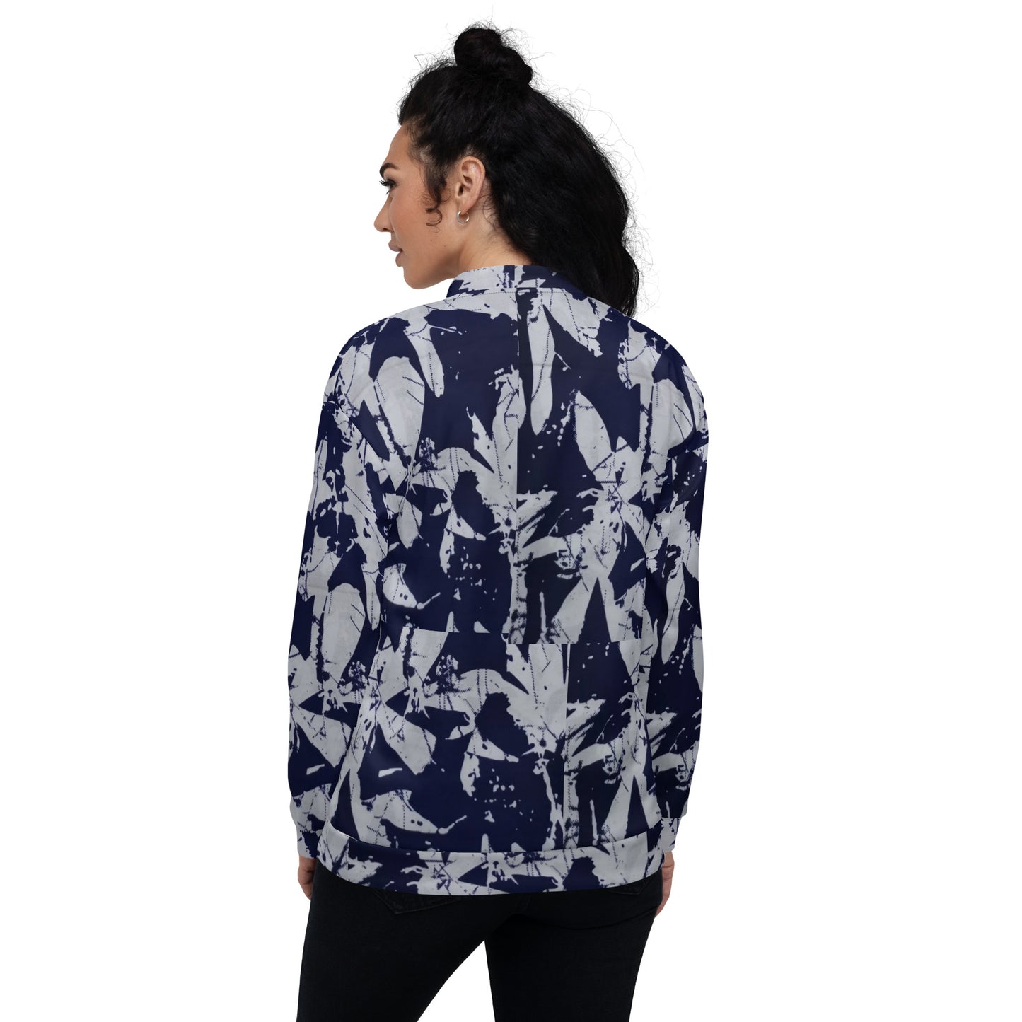 Indigo Adire Unisex Bomber Jacket