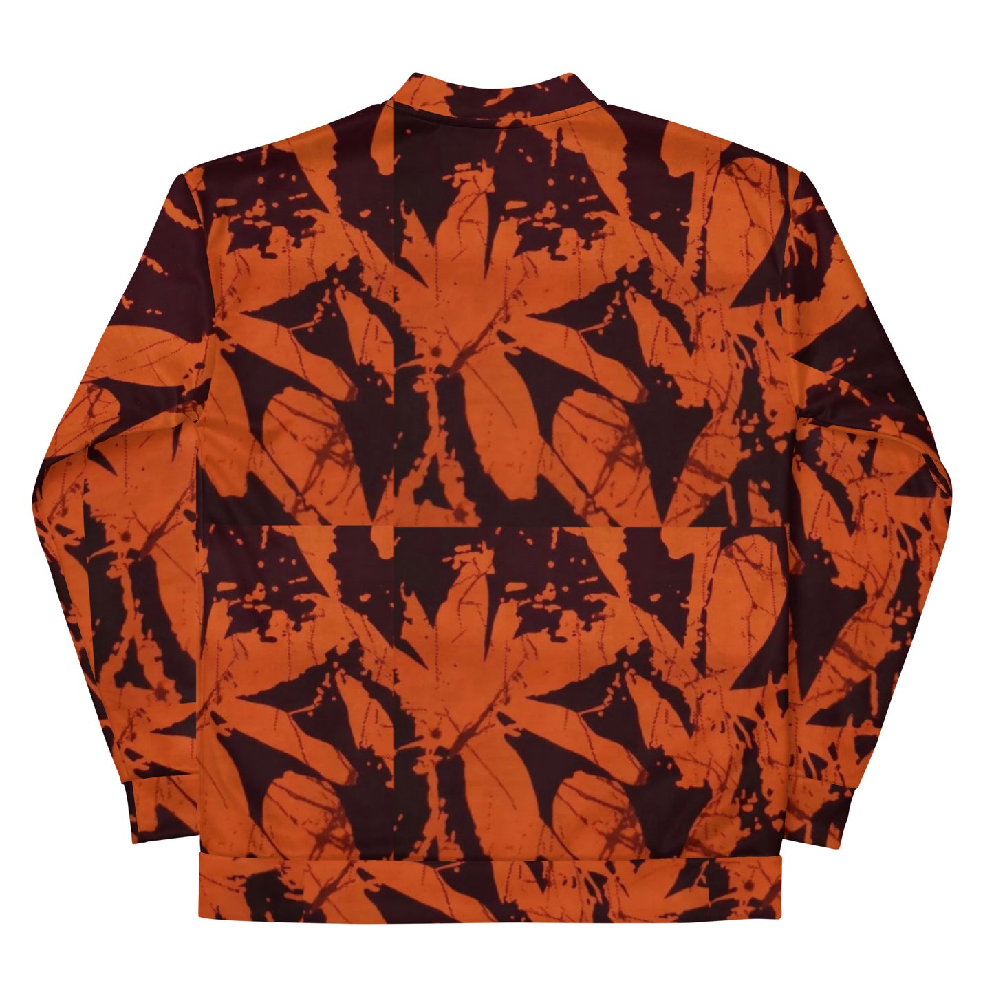 Orange Adire Unisex Bomber Jacket