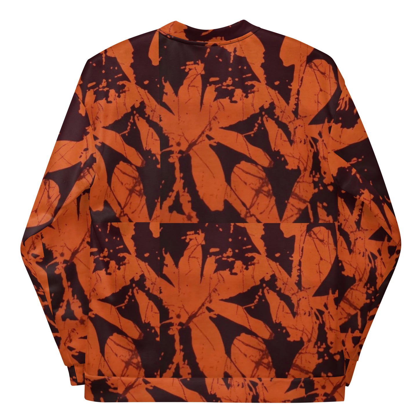 Orange Adire Unisex Bomber Jacket