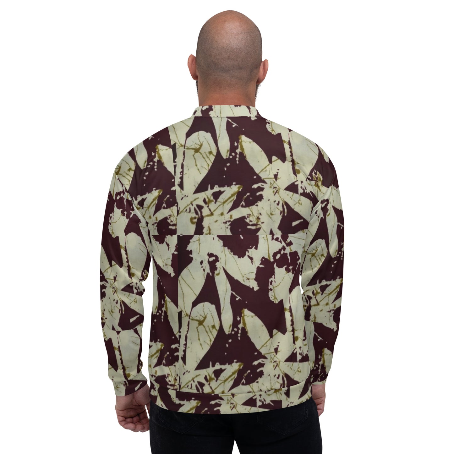 Brown Adire Unisex Bomber Jacket