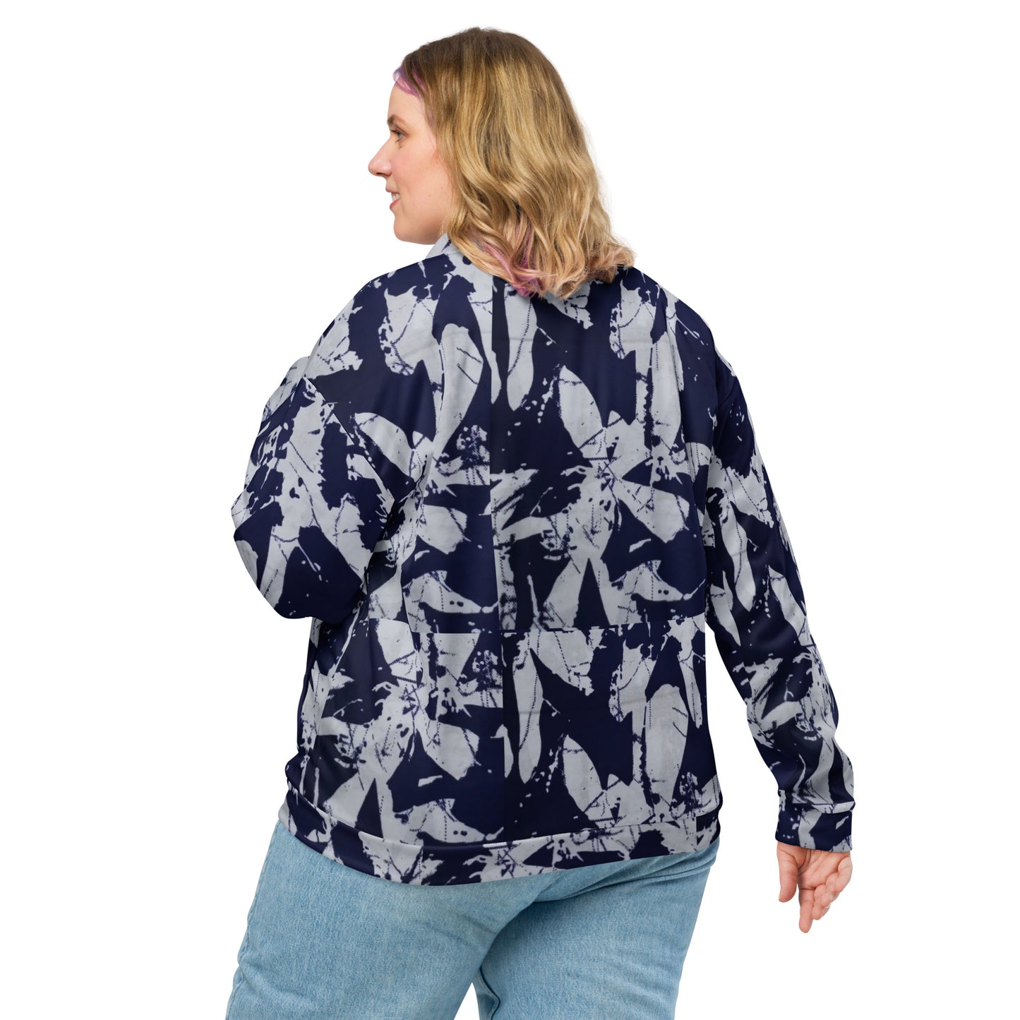 Indigo Adire Unisex Bomber Jacket