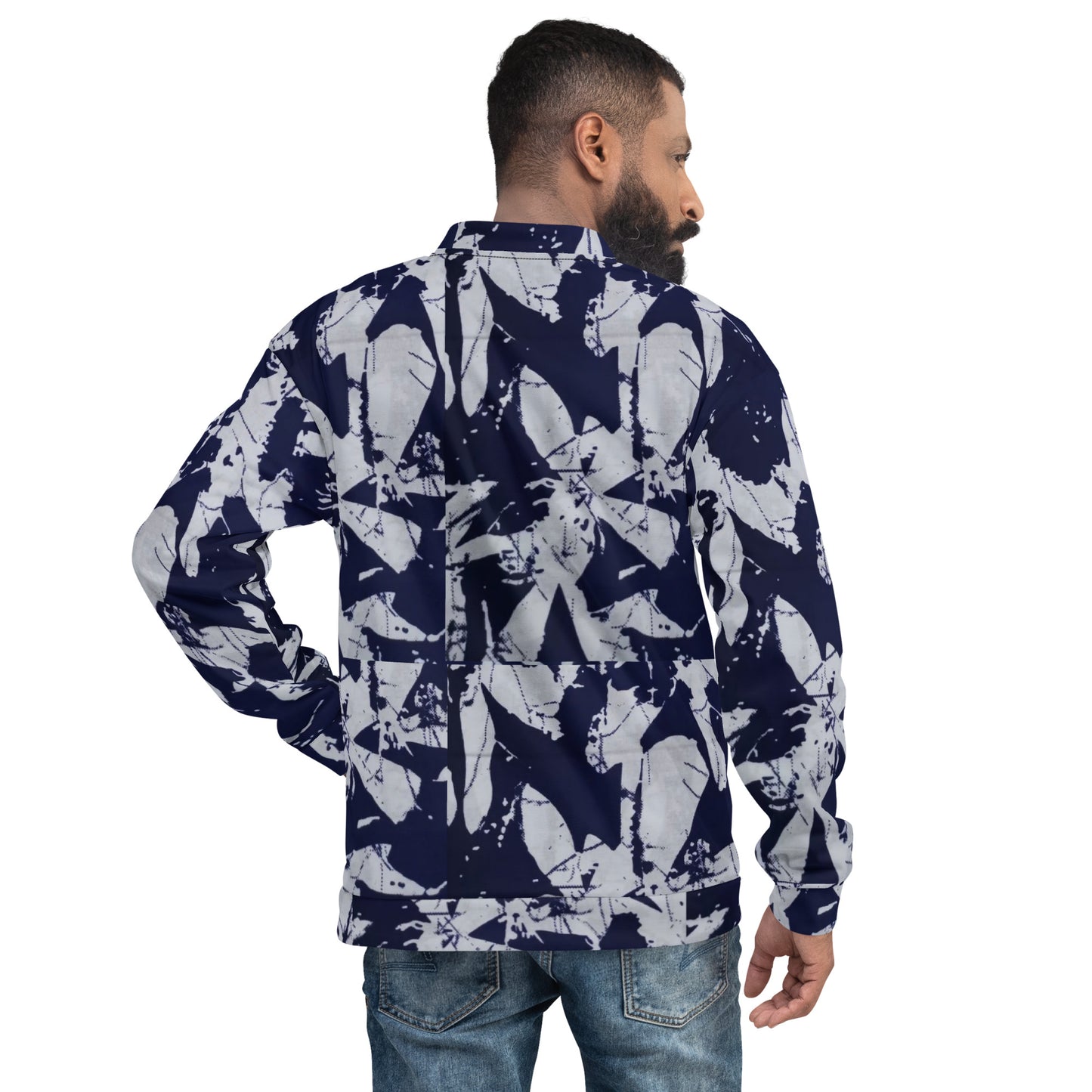 Indigo Adire Unisex Bomber Jacket