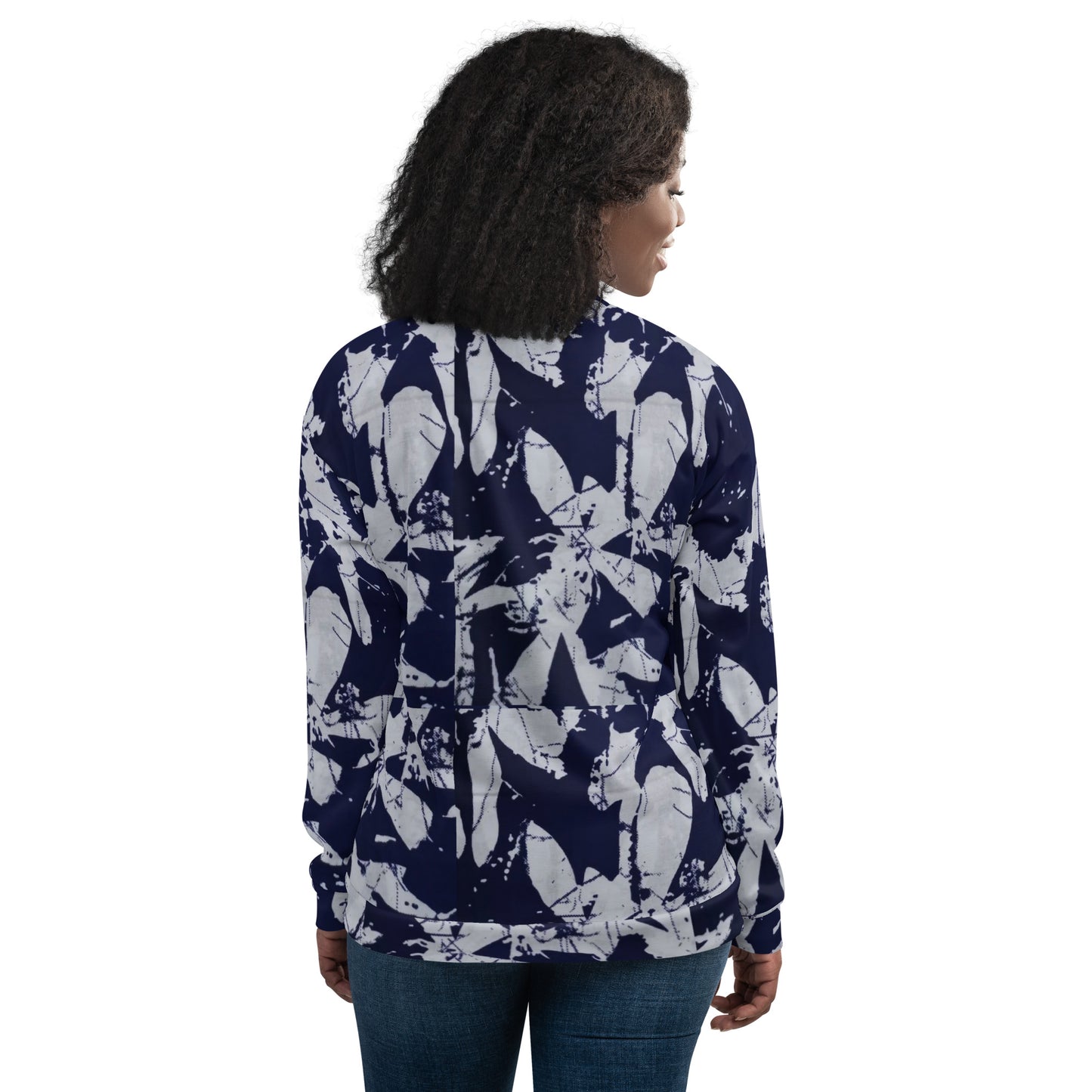 Indigo Adire Unisex Bomber Jacket