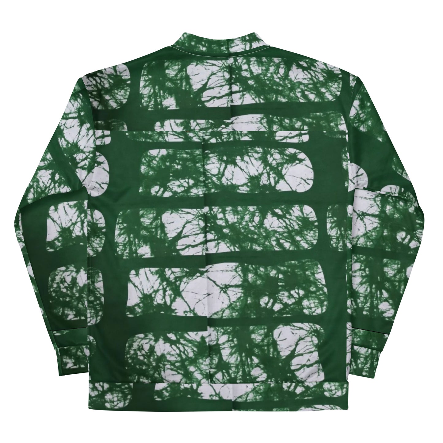 Green Adire Unisex Bomber Jacket