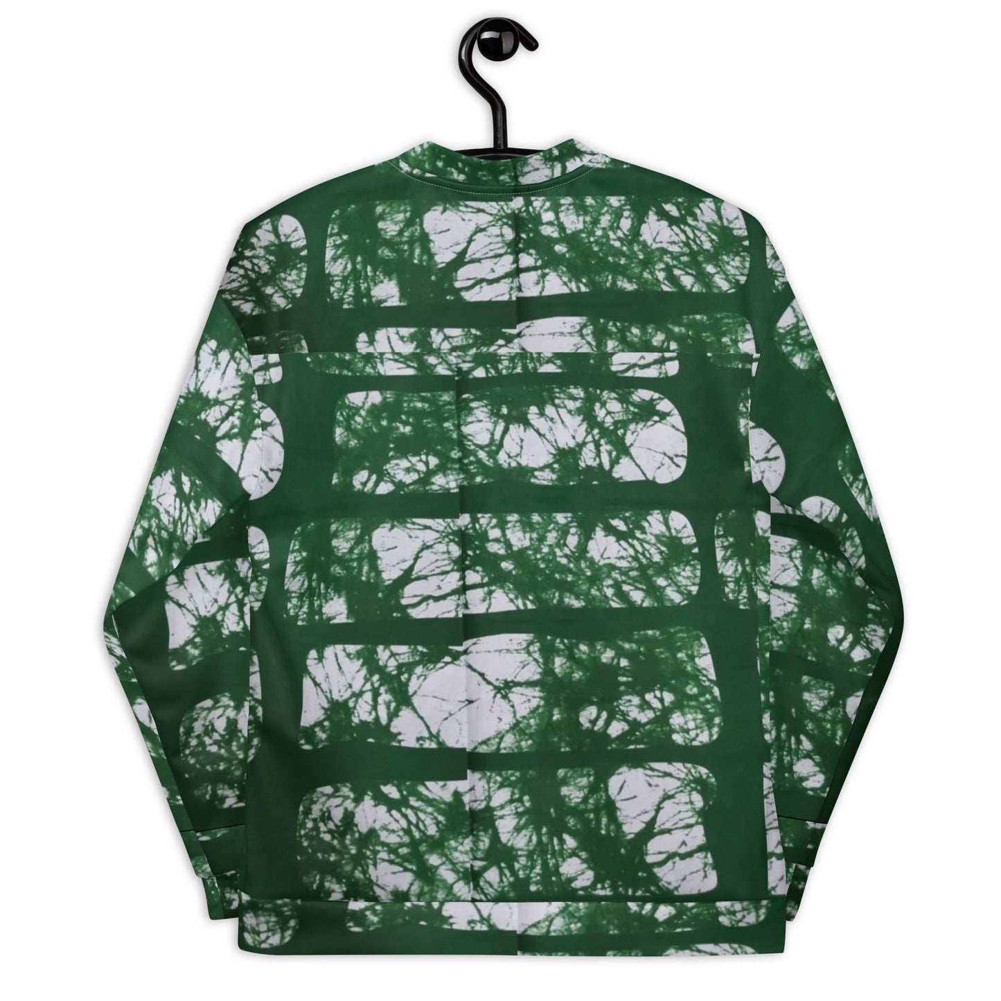 Green Adire Unisex Bomber Jacket