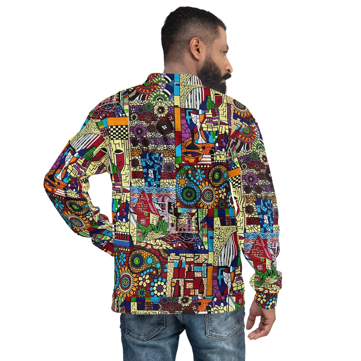 Colourful Artsy Ankara Unisex Bomber Jacket