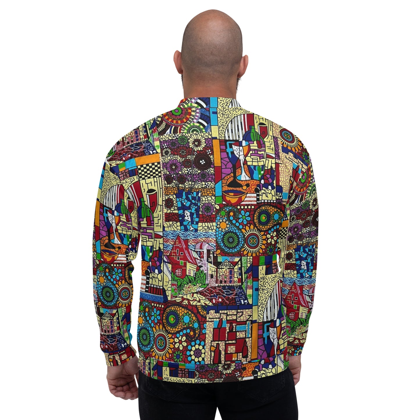 Colourful Artsy Ankara Unisex Bomber Jacket