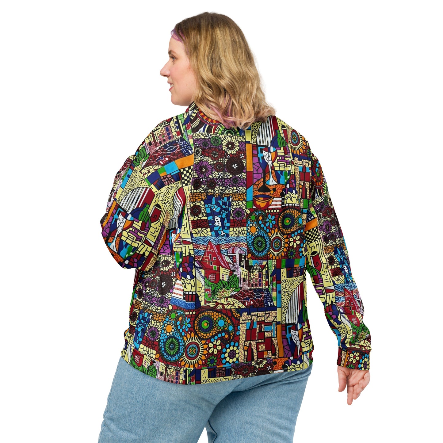 Colourful Artsy Ankara Unisex Bomber Jacket