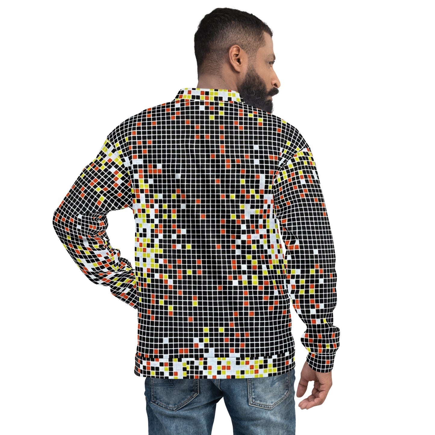 Graphic Square Ankara Unisex Bomber Jacket