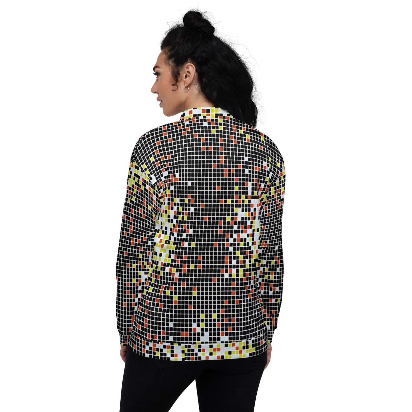 Graphic Square Ankara Unisex Bomber Jacket