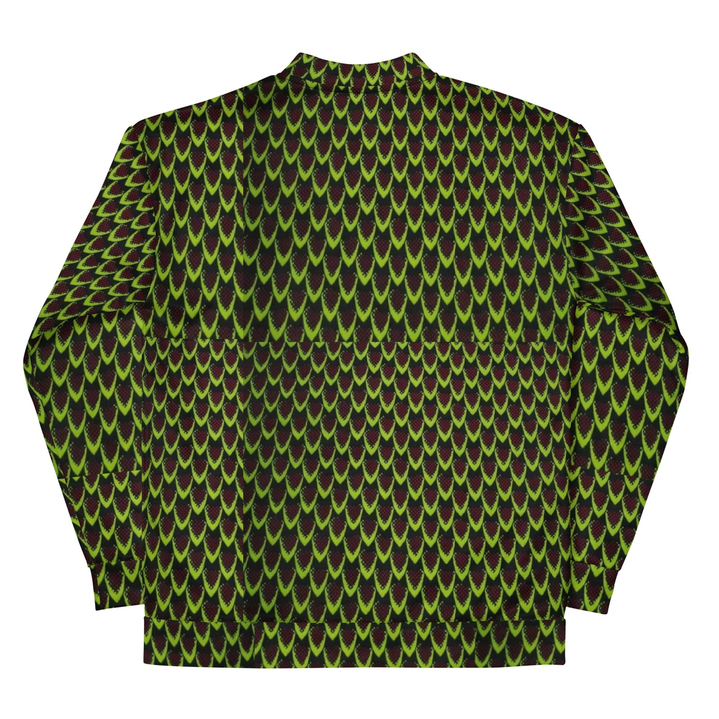 Green Flame Ankara Unisex Bomber Jacket