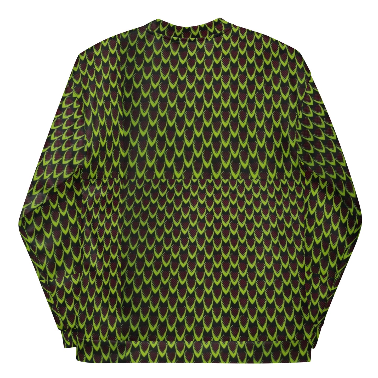 Green Flame Ankara Unisex Bomber Jacket