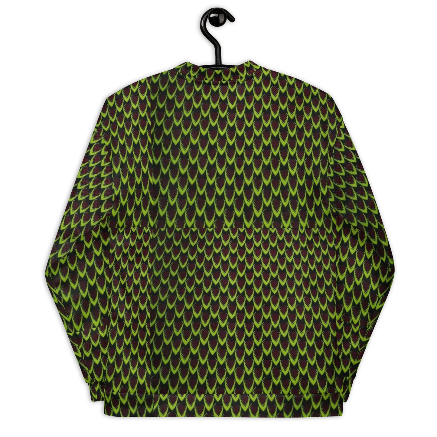 Green Flame Ankara Unisex Bomber Jacket