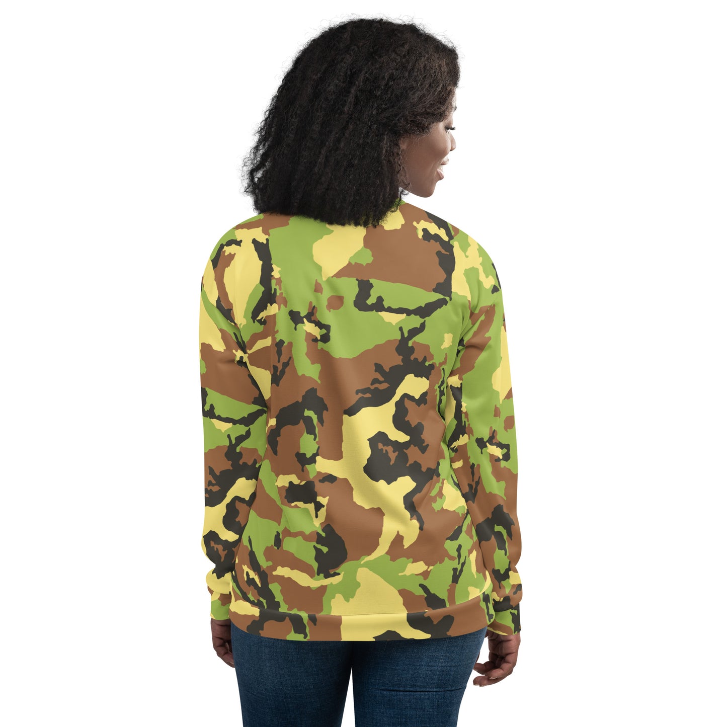 Camo Green Unisex Bomber Jacket