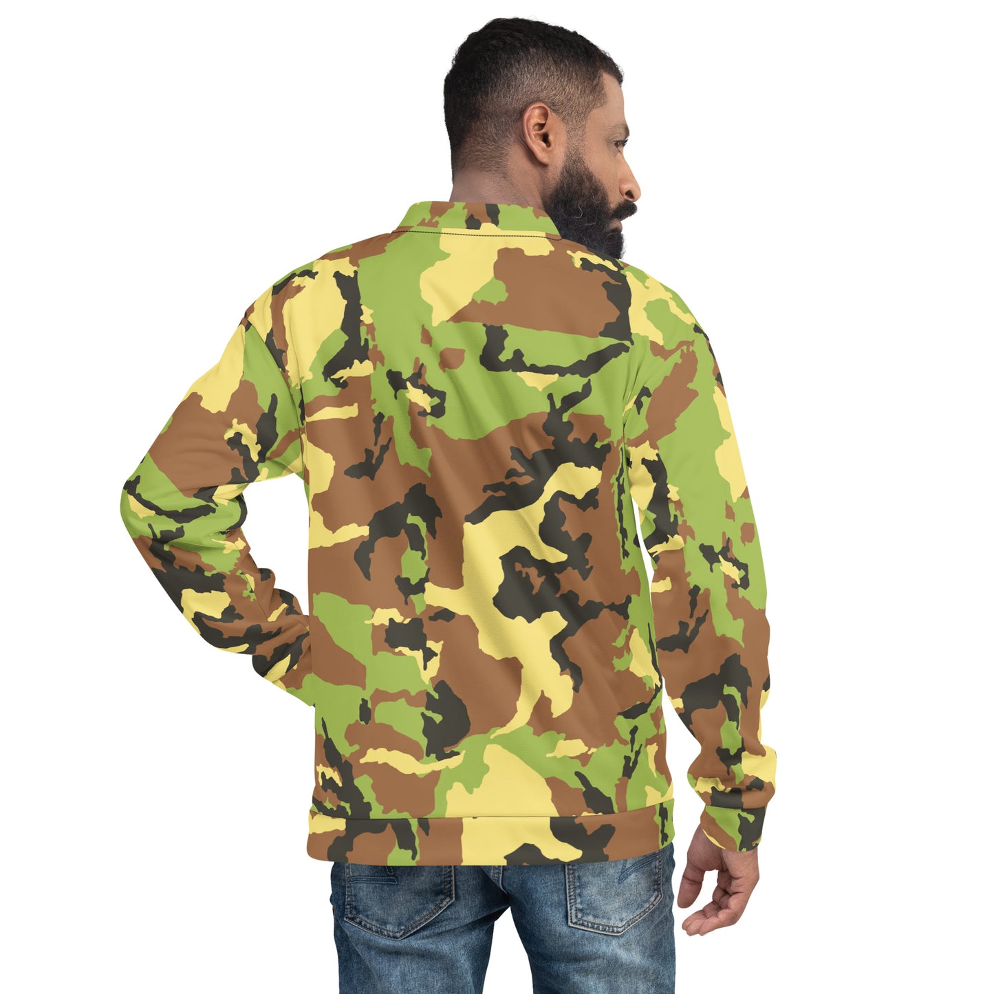 Camo Green Unisex Bomber Jacket