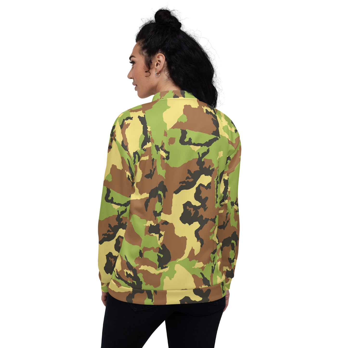 Camo Green Unisex Bomber Jacket