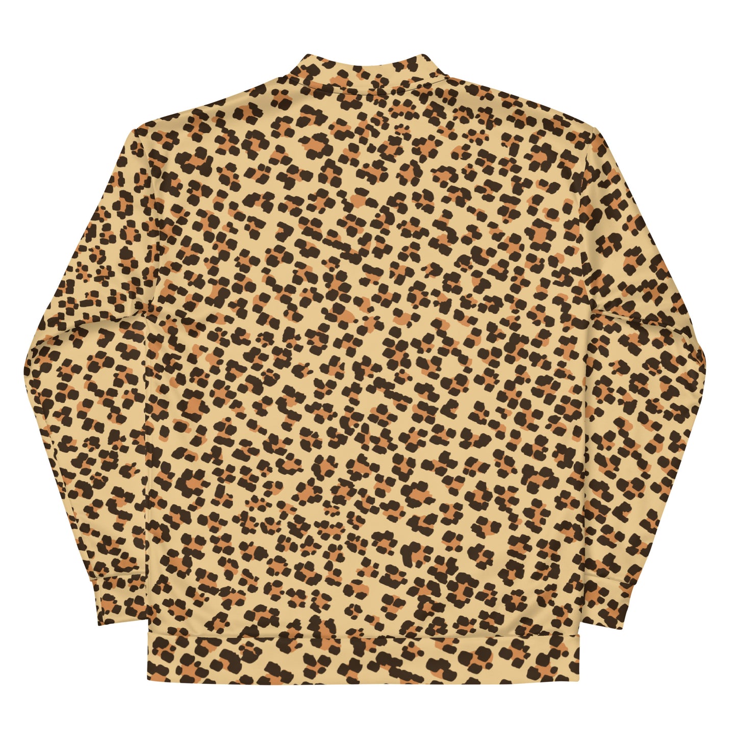 Brown Leopard Unisex Bomber Jacket