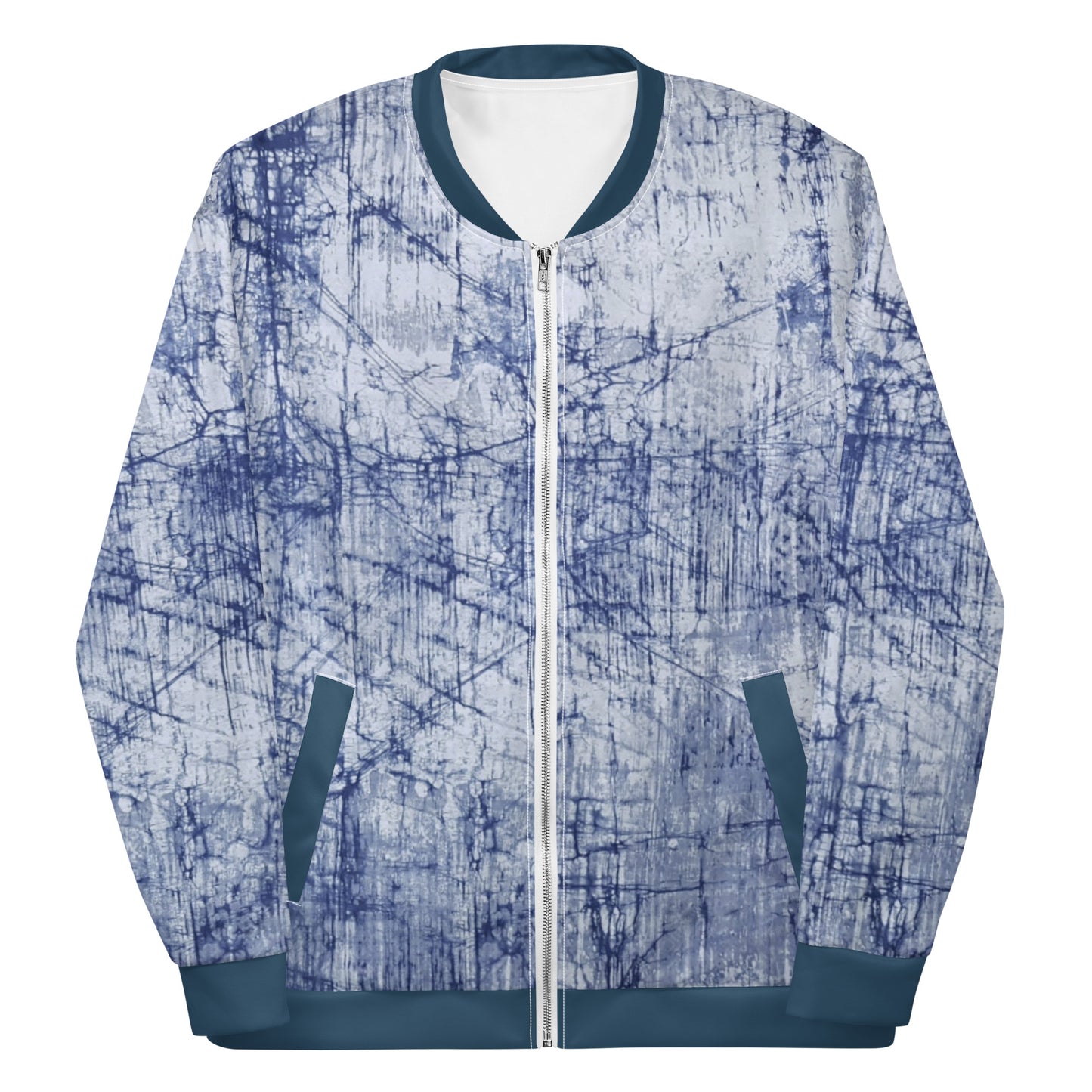 Blue Marble Adire Unisex Bomber Jacket