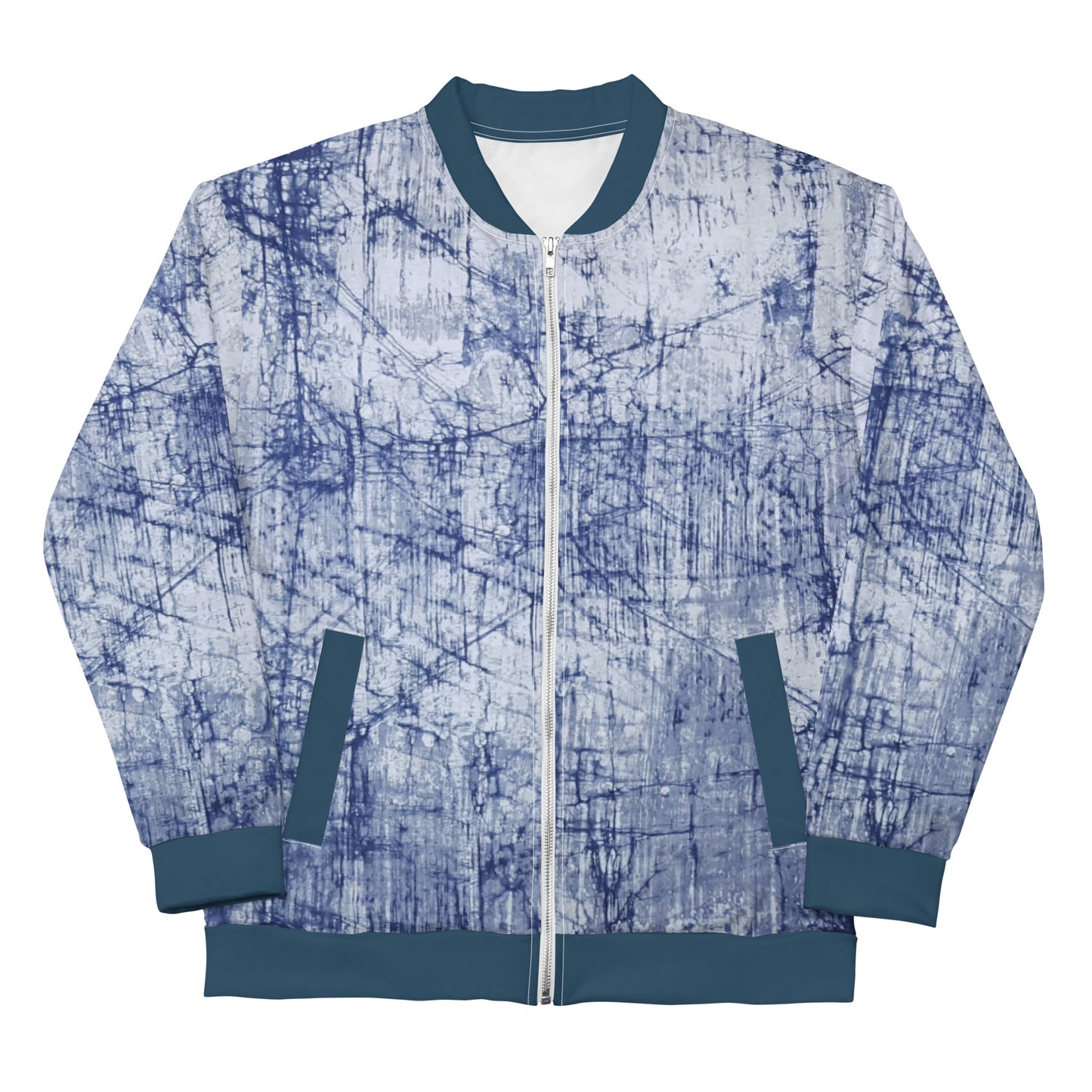 Blue Marble Adire Unisex Bomber Jacket